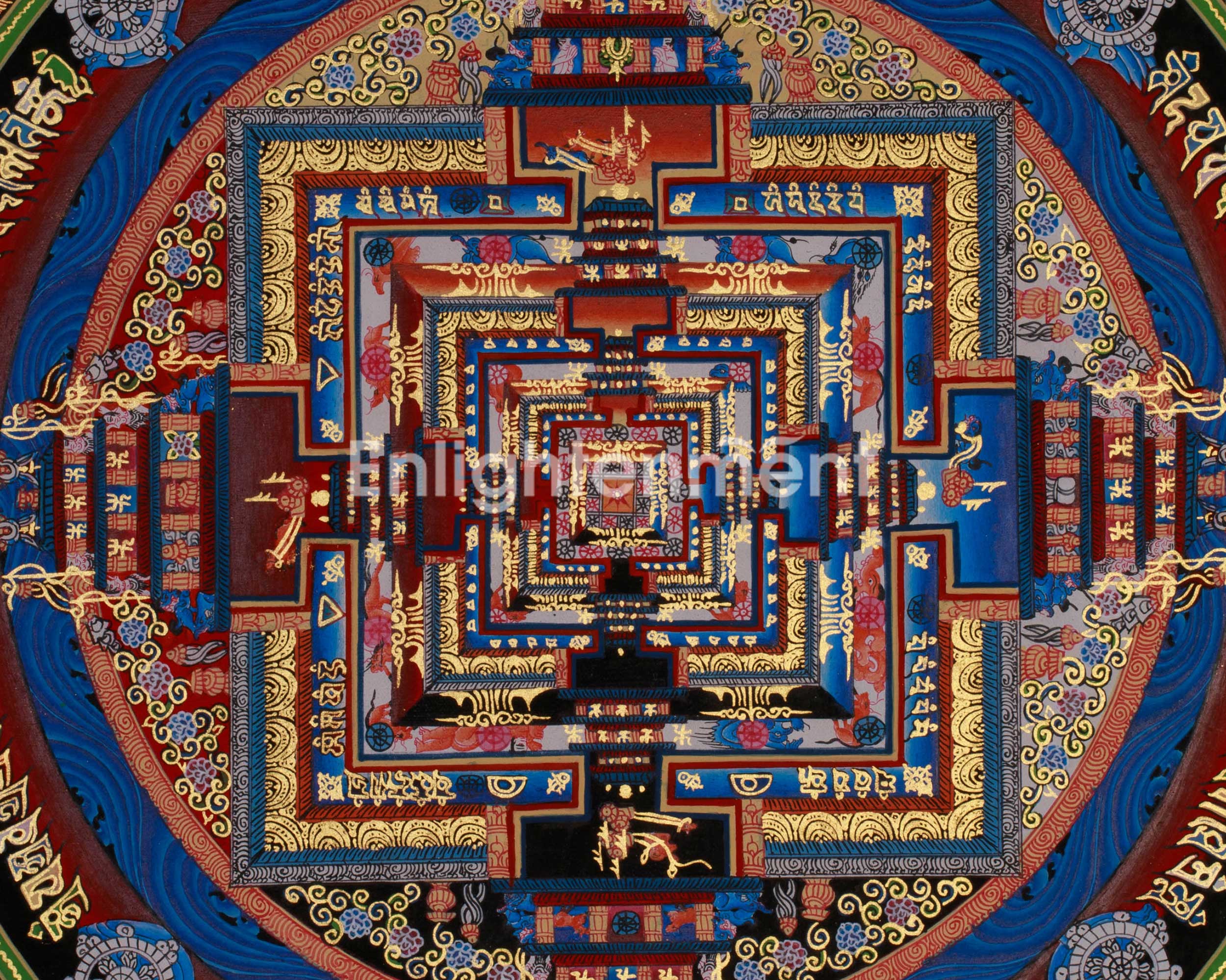 Mandala Kalachakra Thangka | Tibetan Buddhist Art of Cosmic Energy