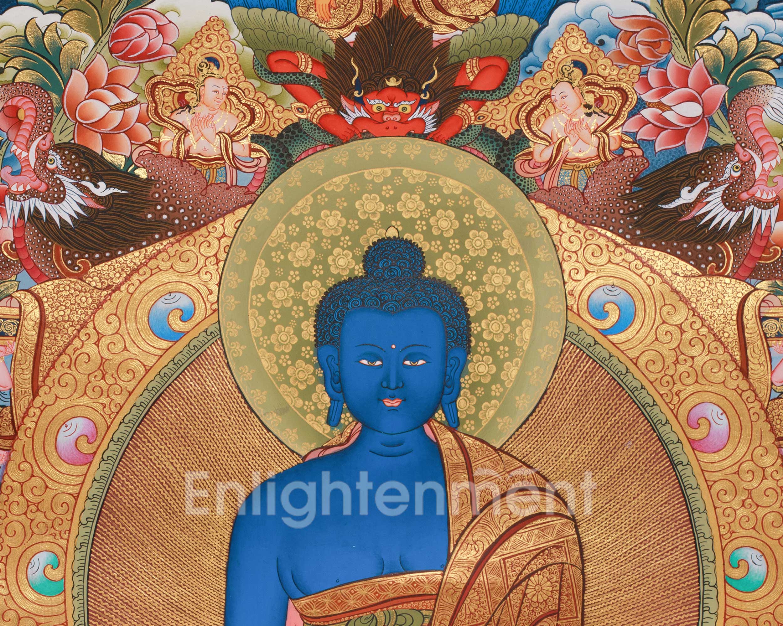 Assembly of 8 Medicine Buddhas | Tibetan Bhaisajyaguru Large Thangka Painting