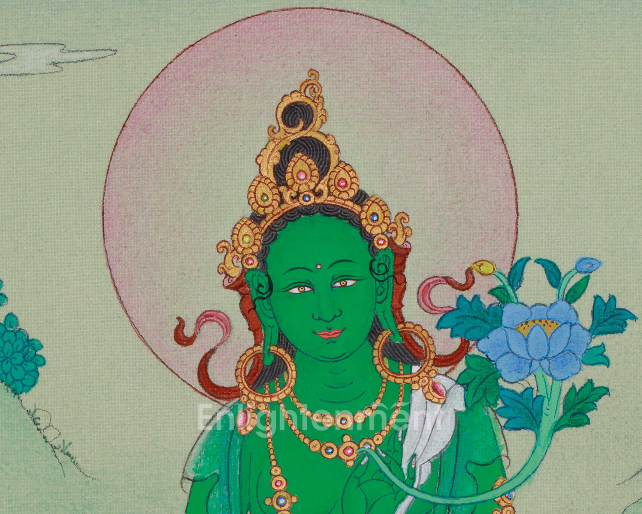 Green Tara Tibetan Thangka | Mother of Liberation | Wisdom Deity