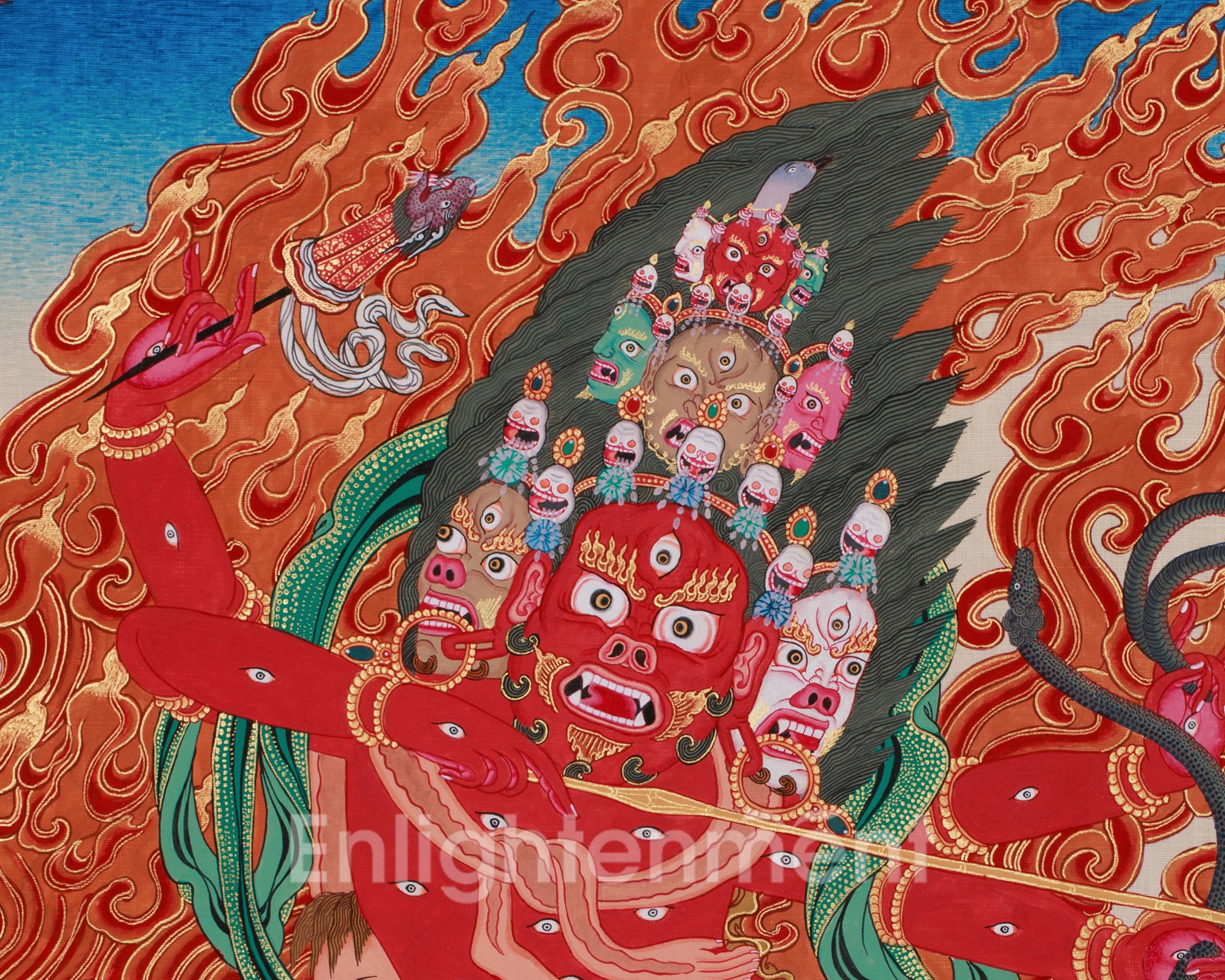 Rahula Thangka | Wrathful Protector of Spiritual Pathways