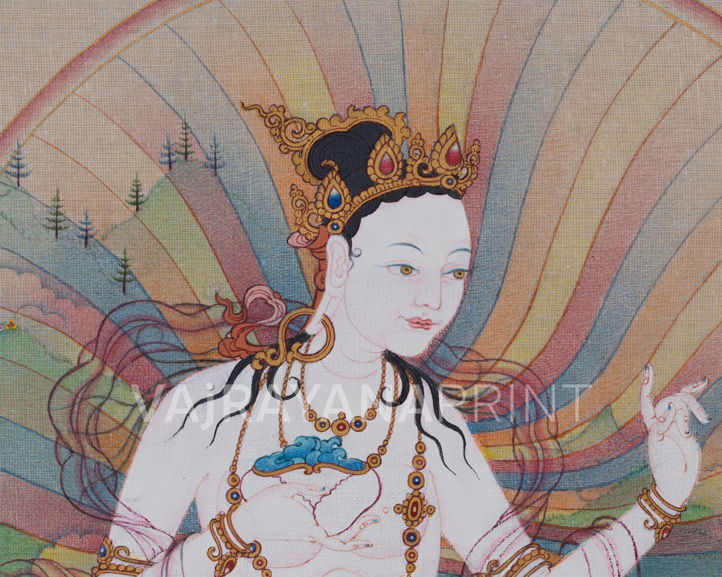 Sukha Siddhi Canvas Print | Deity of Blissful Wisdom | Digital Printing