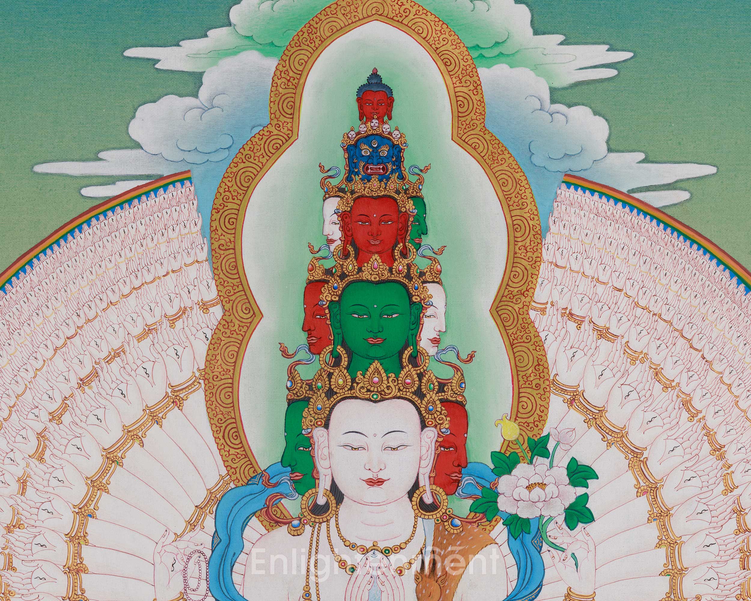 Tibetan 1000 Armed Chenrezig Art | Sacred Compassion Deity