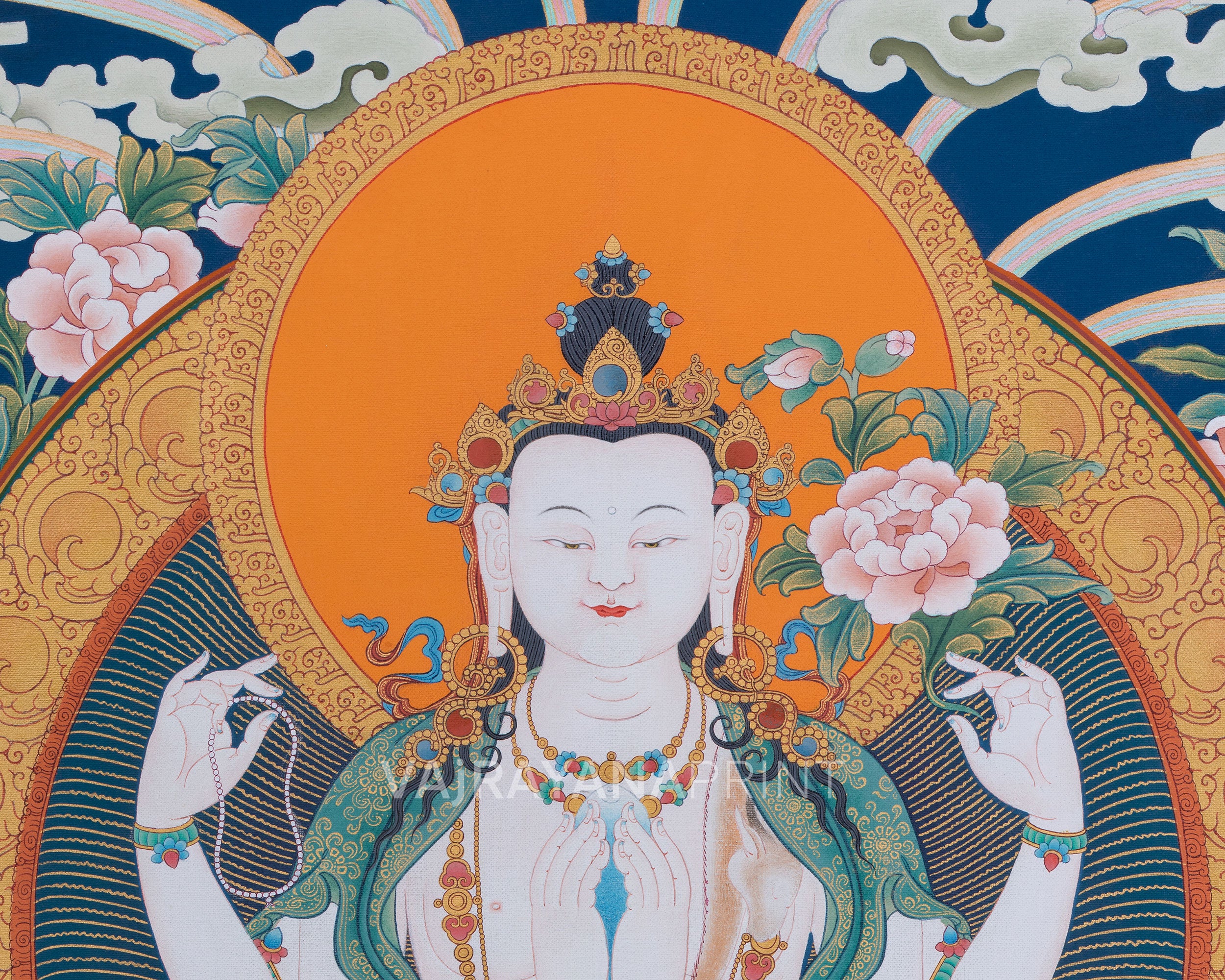 Four Armed Avalokiteshvara Print | High Quality Chenrezig Art