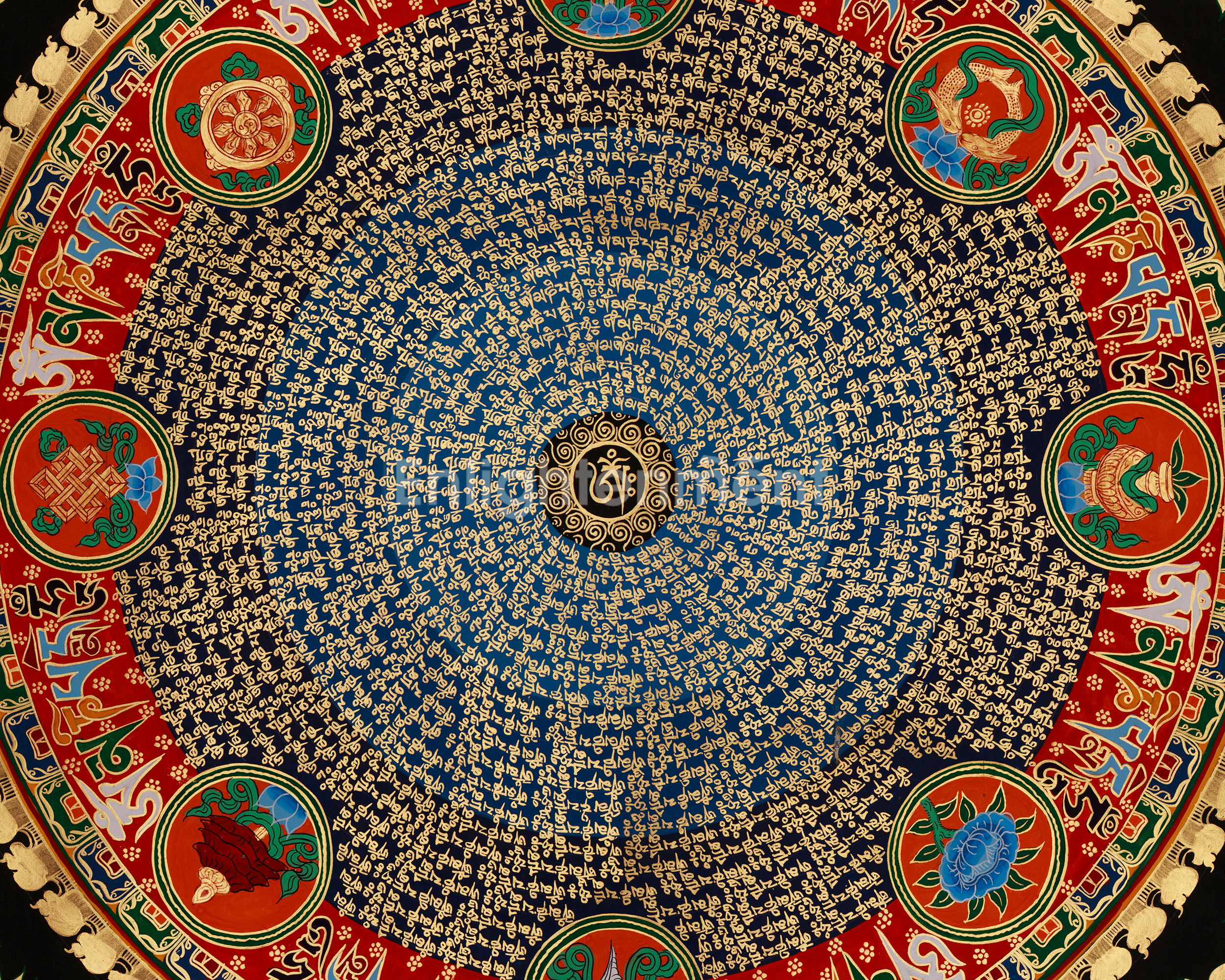 Tibetan Mantra Mandala Art | A Timeless Symbol of Protection, Wisdom, and Enlightenment