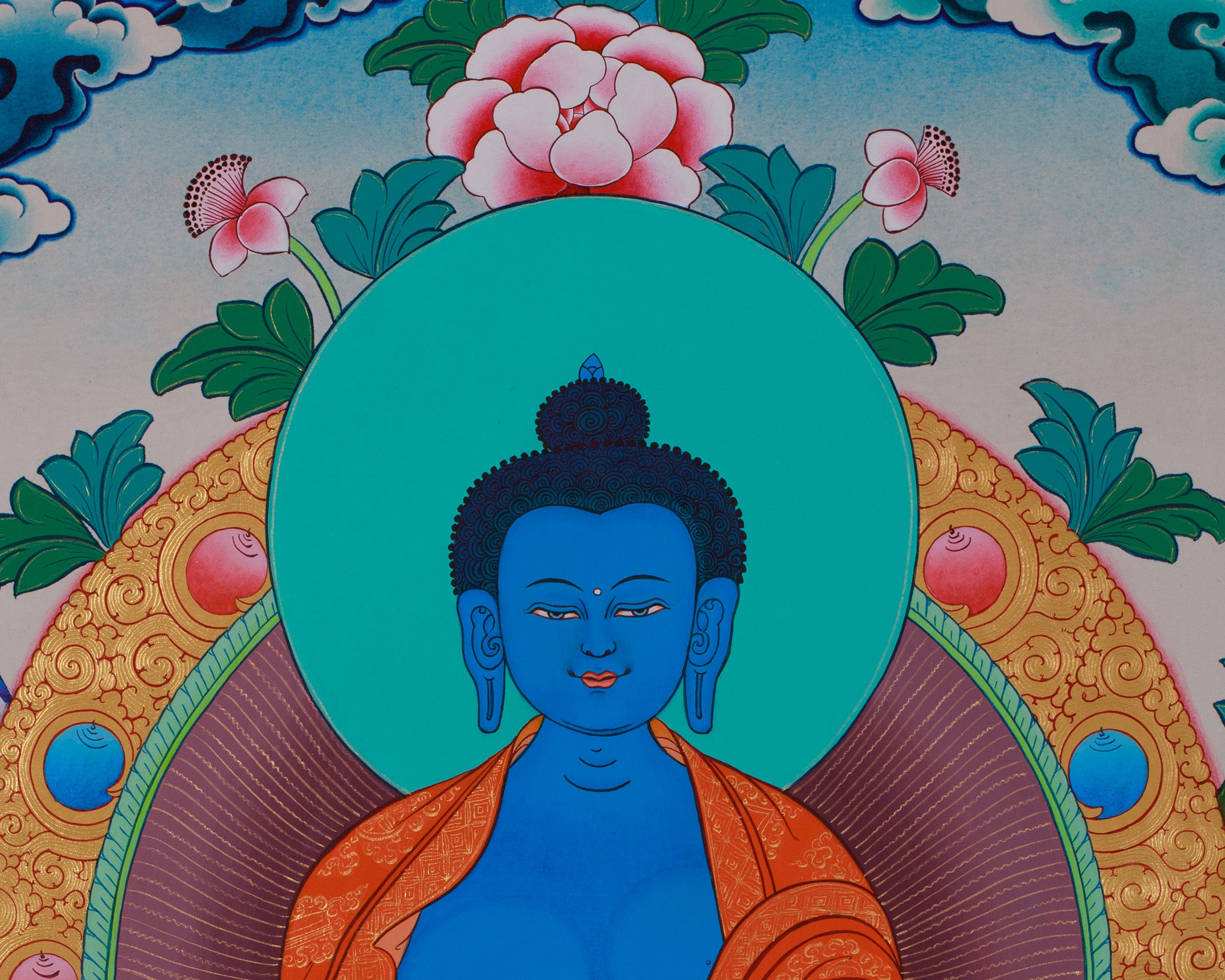 Bhaisajyaguru, Healing Buddha Thangka | Tibetan Buddhist Art