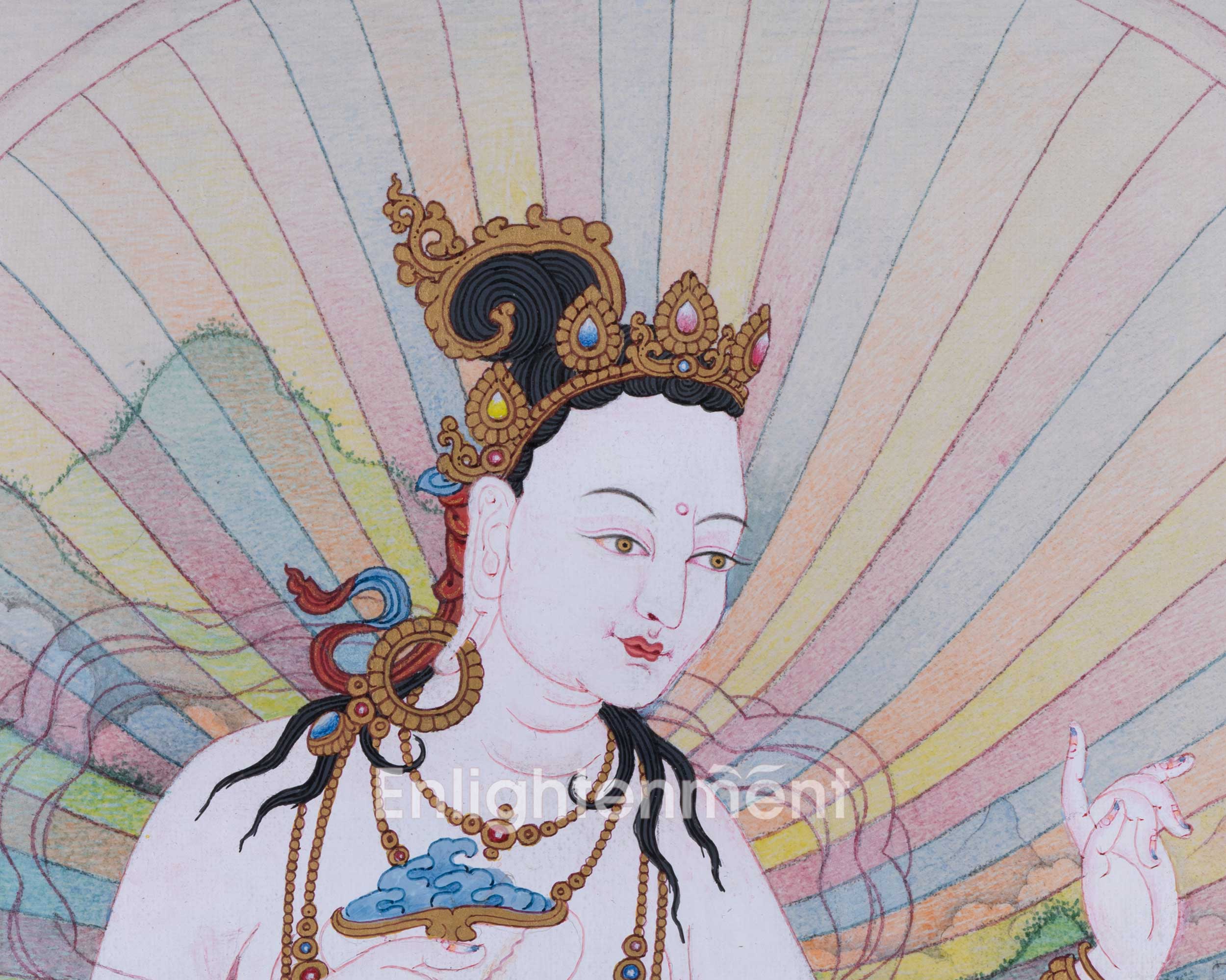 Sukha Siddhi Thangka Artwork | Small Dakini Hand Painted Art | Authentic Art from Nepal