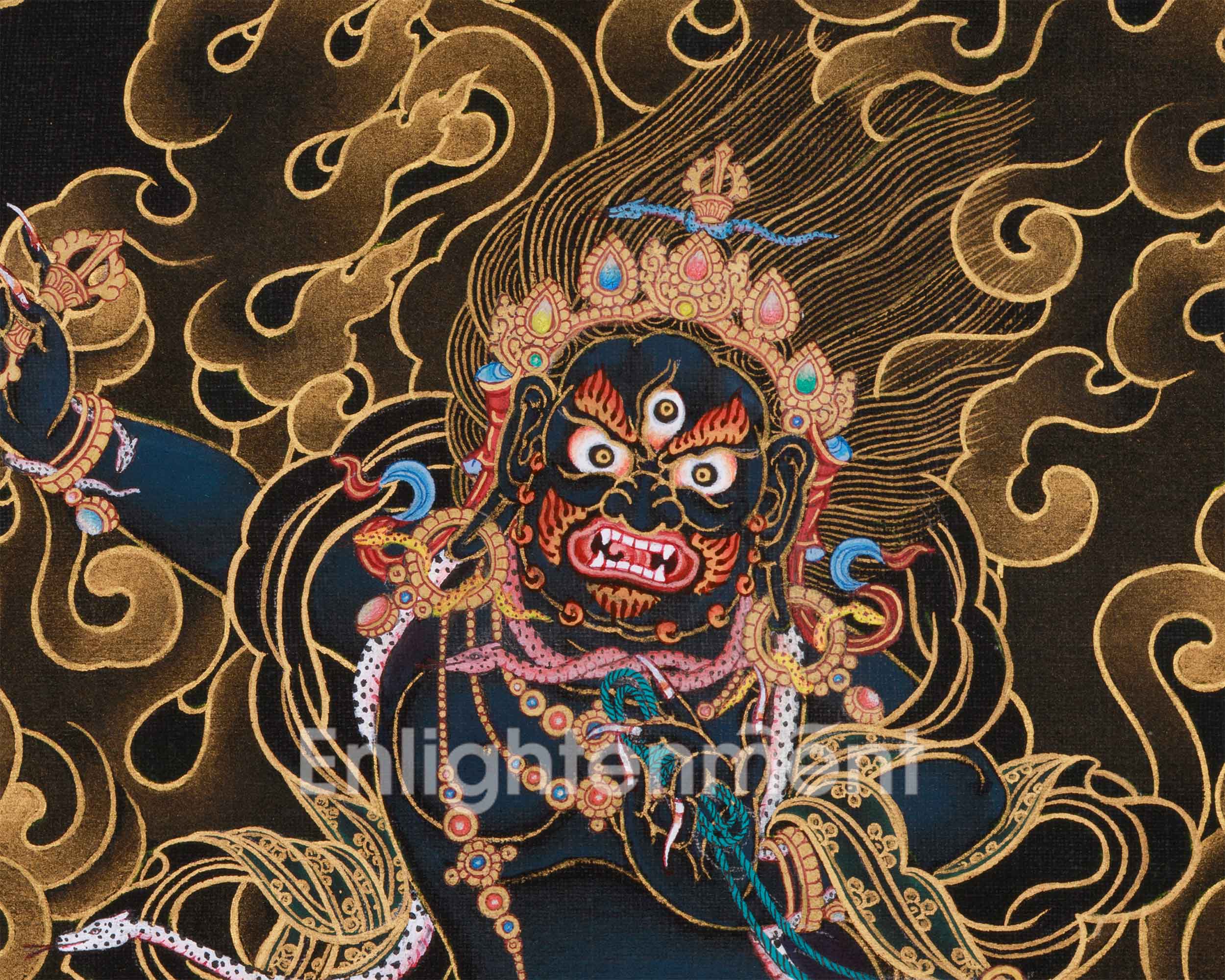 Original Dharma Protector Vajrapani Thangka | The Bodhisattva of Strength and Courage