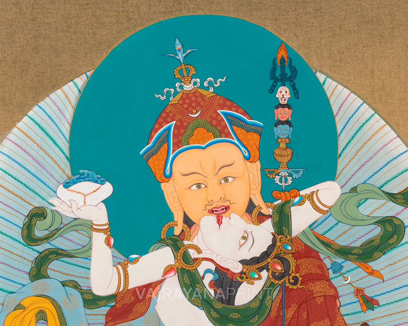 Guru Rinpoche with Consort Giclee Print | High-Quality Padmasambhava Artwork