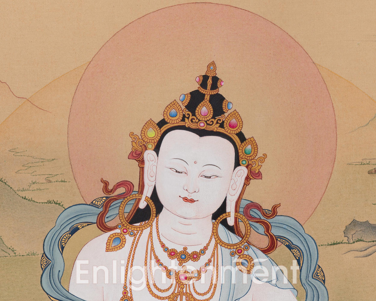 Vajrasattva Sacred Thangka | Traditional Buddhist Art of Purity and Transformation