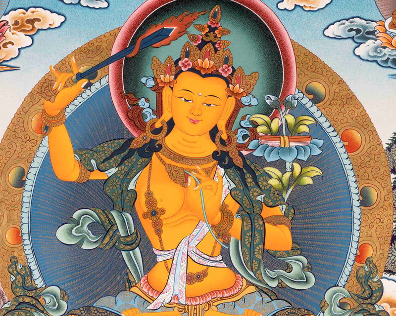 Manjushree Thangka Art | Handpainted Religious Buddhist Art