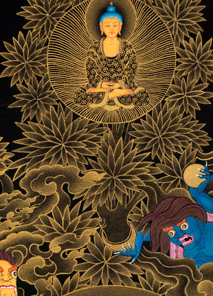 Thangka Of Buddha Shakyamuni And Mara Downloadable File