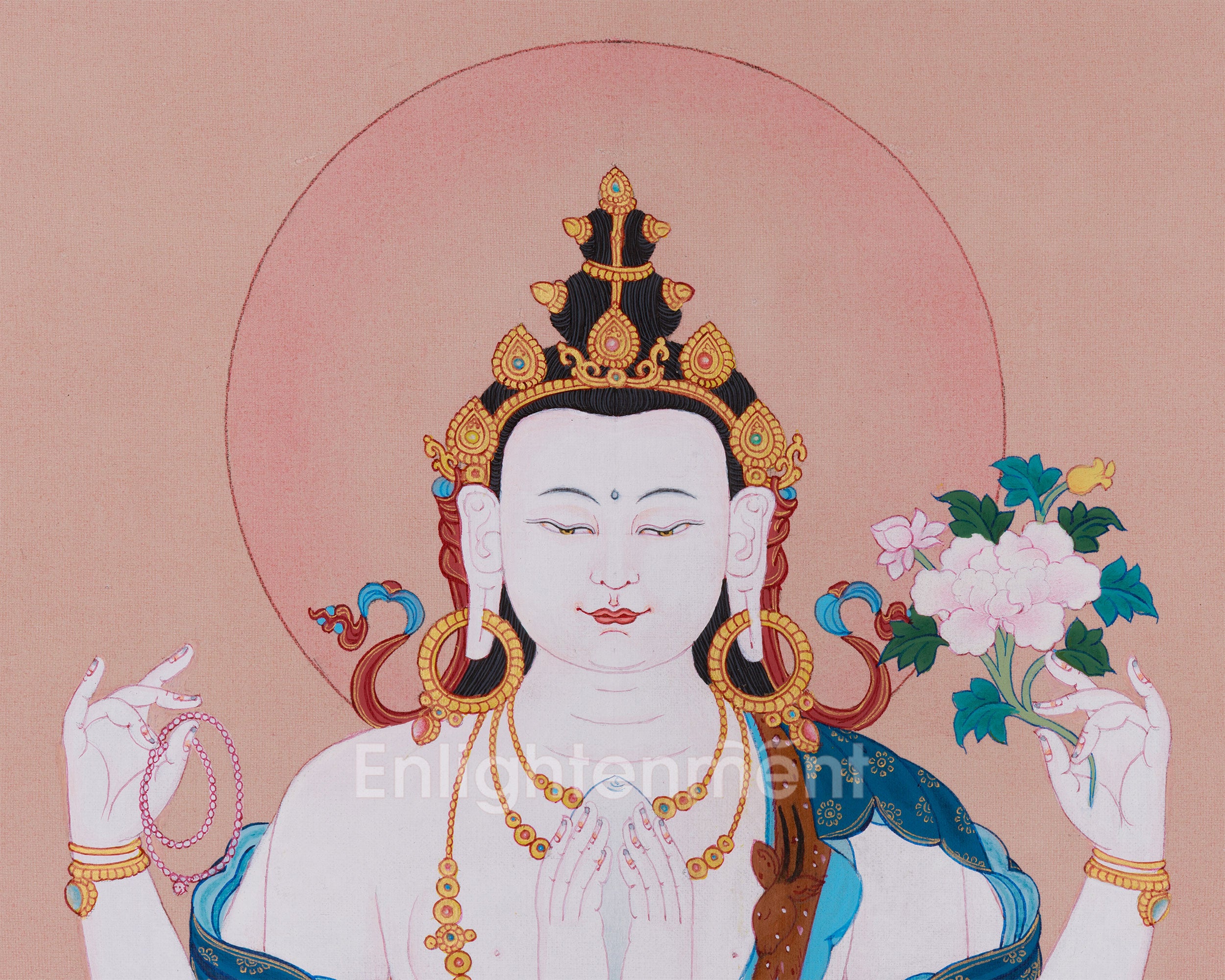 Tibetan Chenrezig Thangka | Bodhisattva of Infinite Compassion