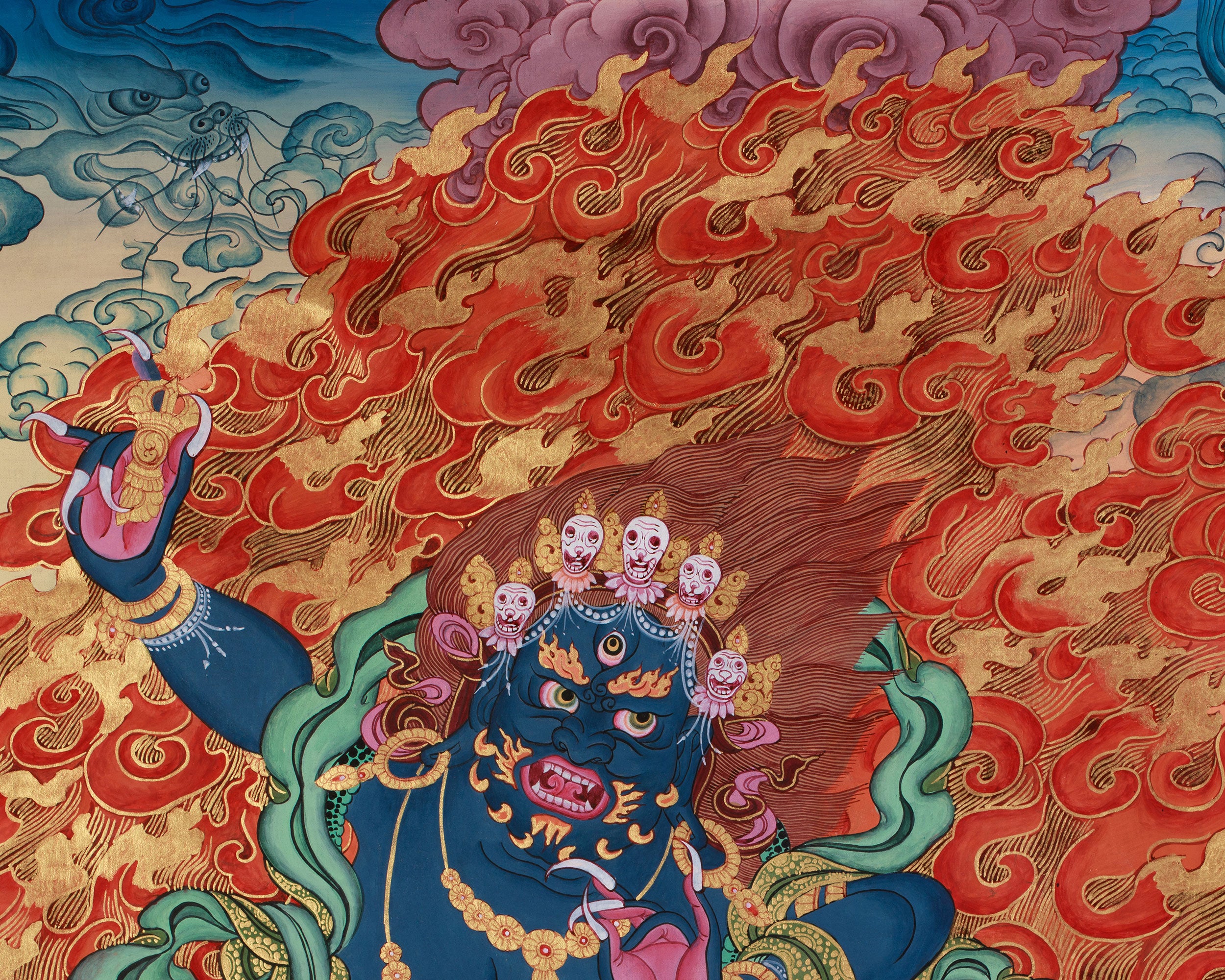 Tibetan Wrathful Deity Vajrapani | Guardian of Power and Strength