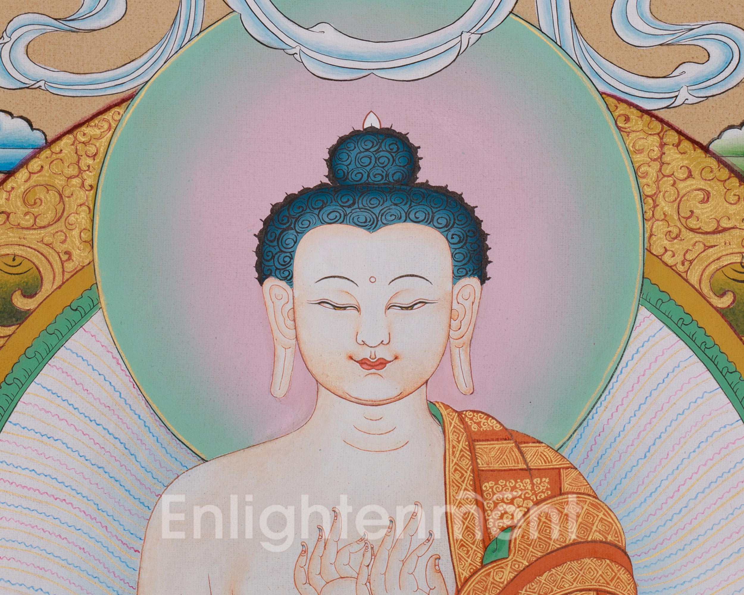 Sacred Five Dhyani Buddha Thangka | Transforms Ignorance And Delusion Into The Wisdom