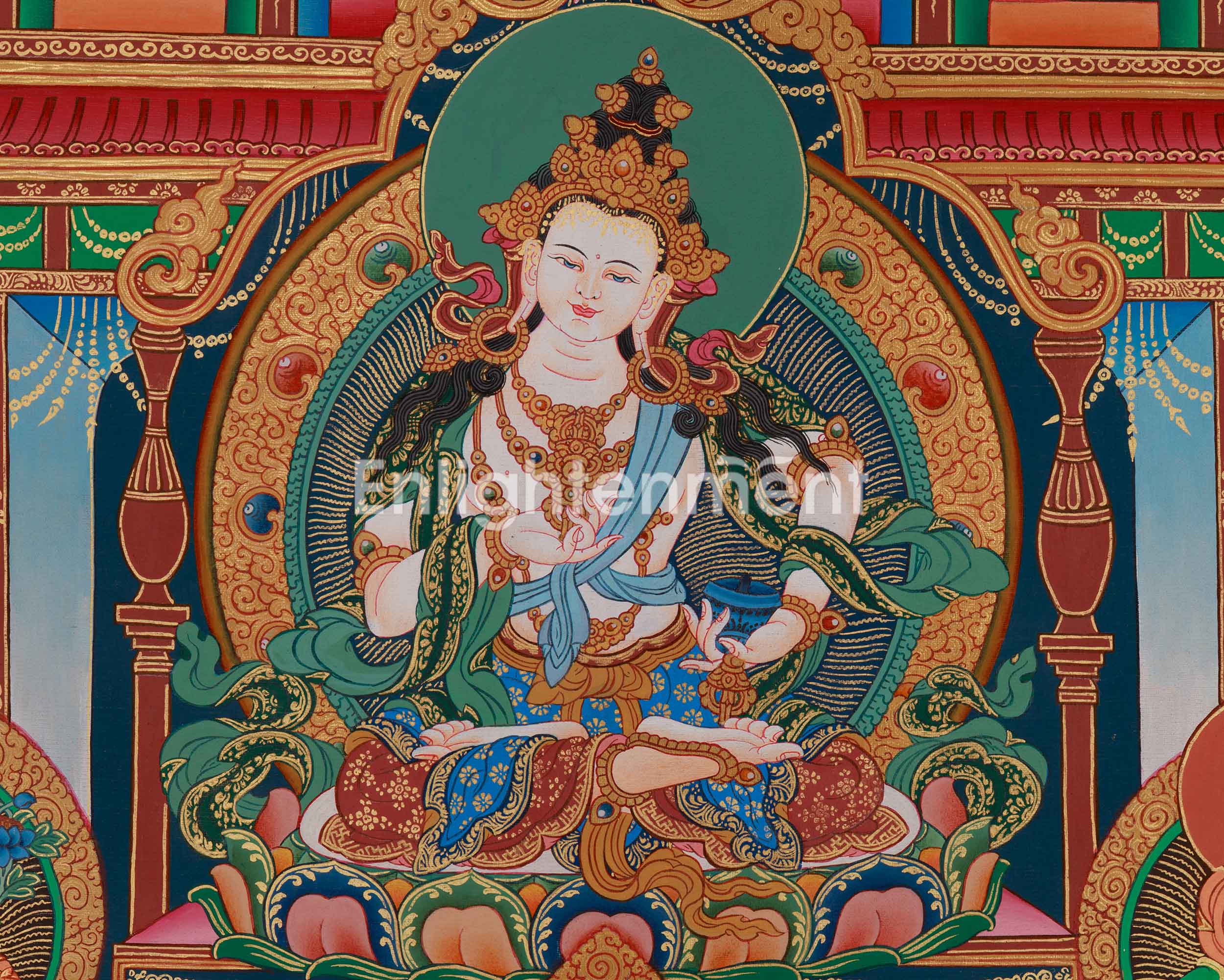 Traditional Vajrasattva Thangka | A Sacred Representation of Purification and Divine Power