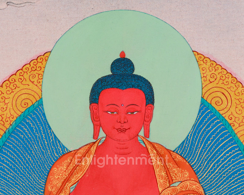 Dhyani Buddha Amitabha Thangka | A Beacon of Infinite Light and Compassionate Wisdom