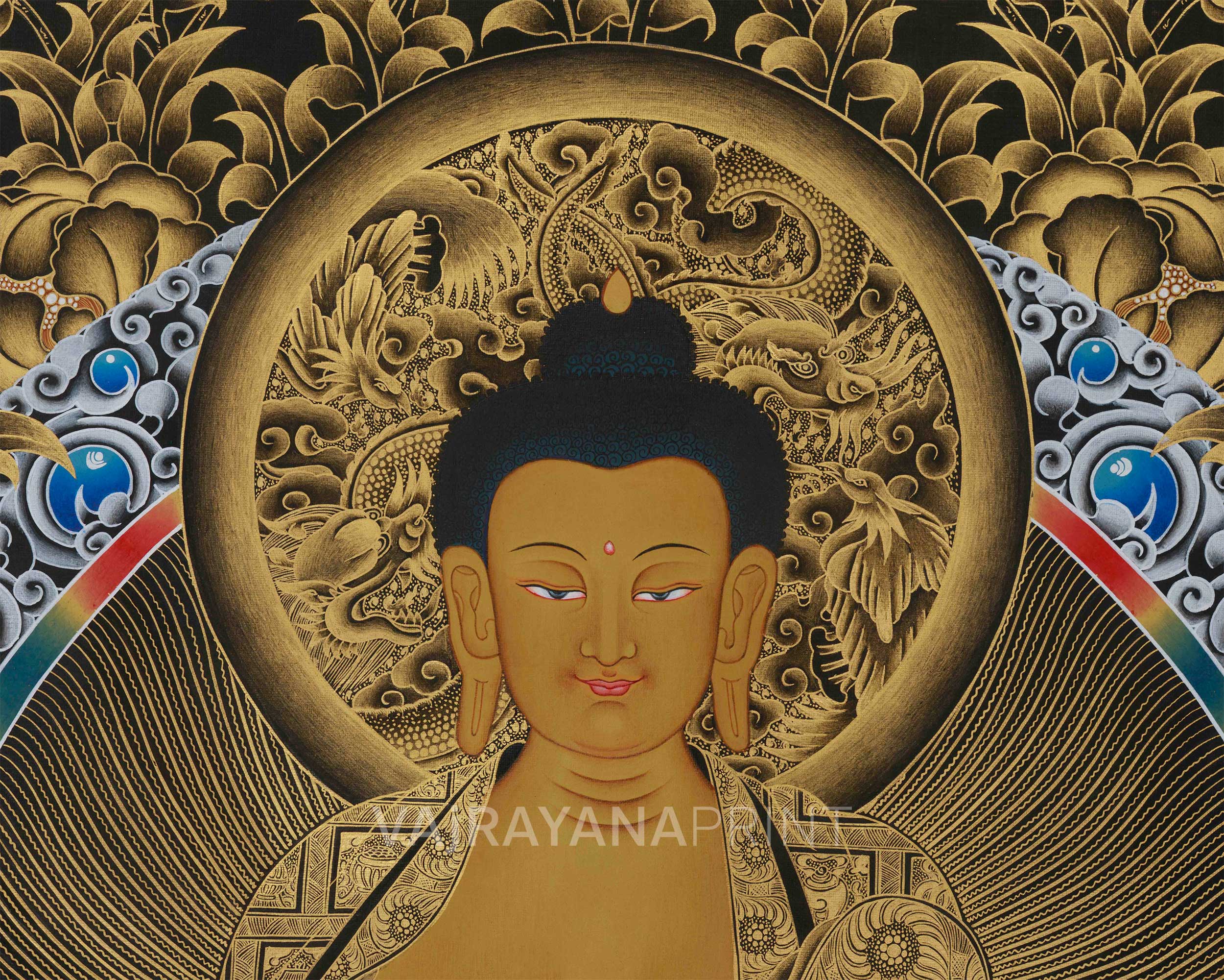 Enlightened Presence: Gautama Buddha Canvas Print | Enlightened One with Disciples