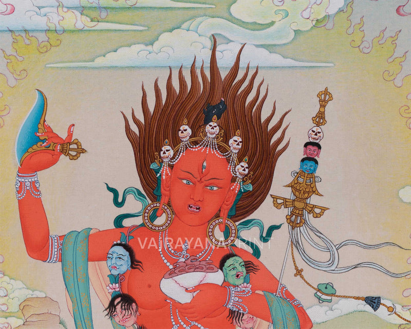 Dorje Phagmo Thangka Print | Vajravarahi Artwork | Digital Wall Decors