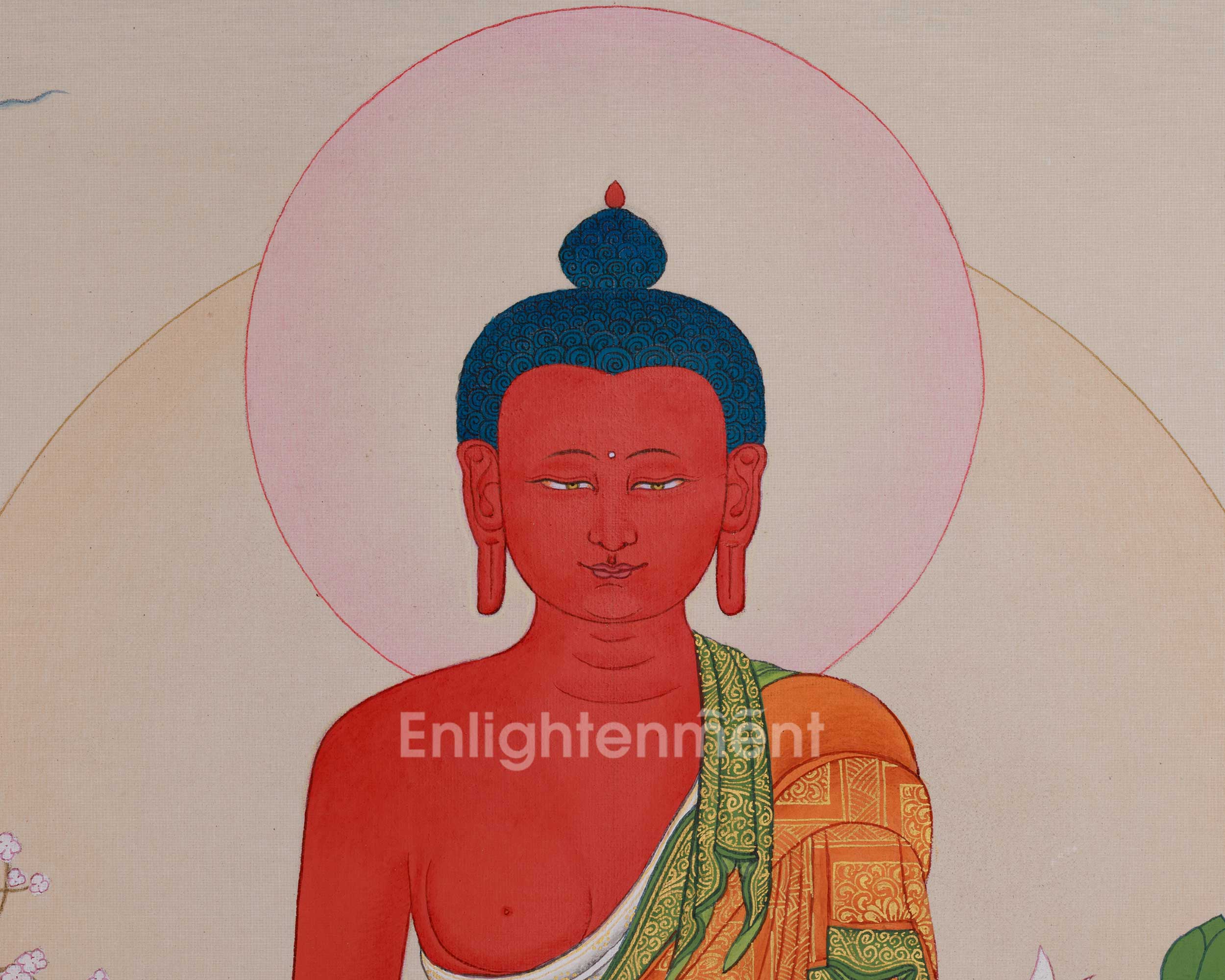 Infinite Wisdom Deity Amitabha Buddha Thangka | Buddhist Art for Meditation