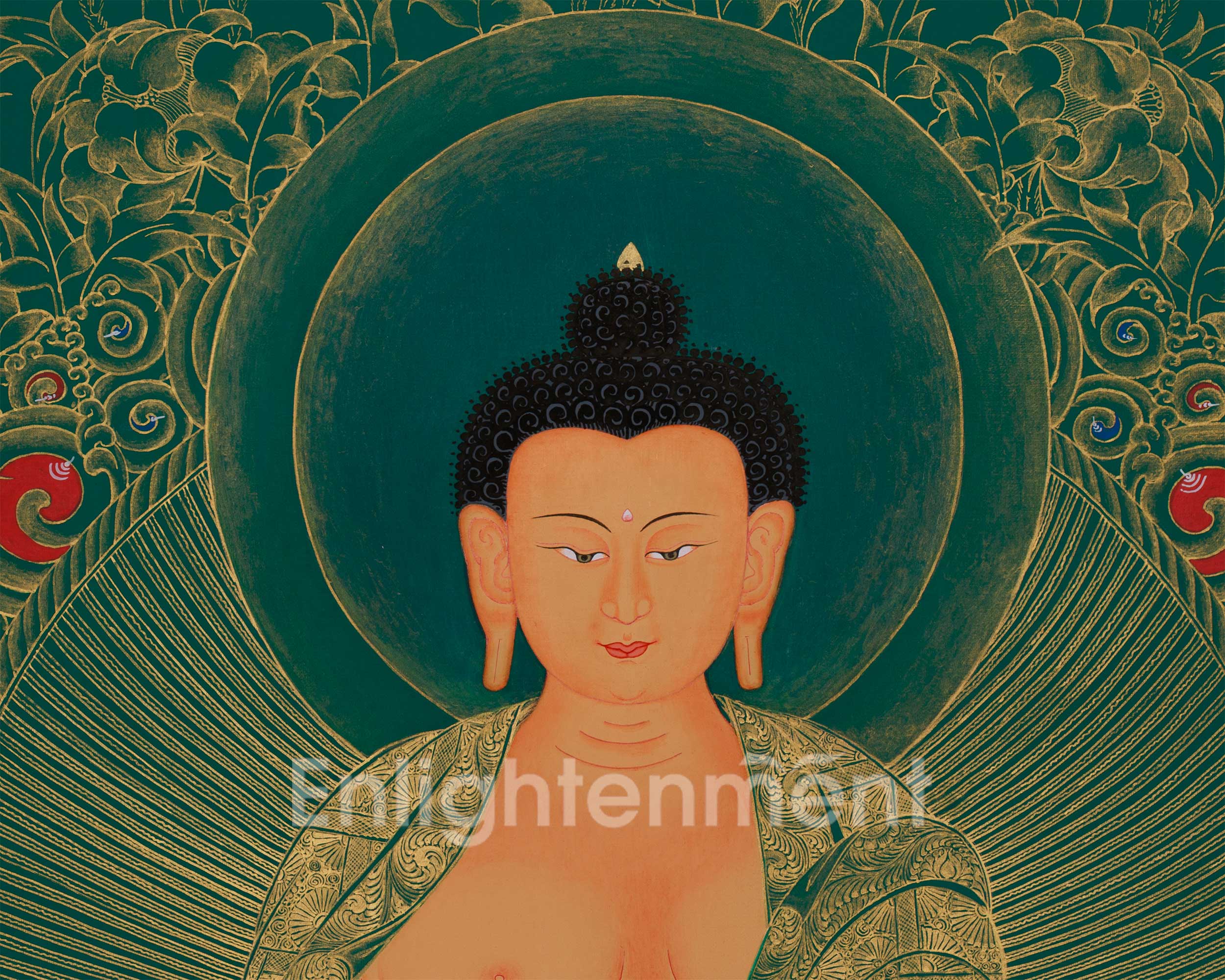 Traditional Shakyamuni Buddha Artwork | Sacred Thangka of Peace and Enlightenment
