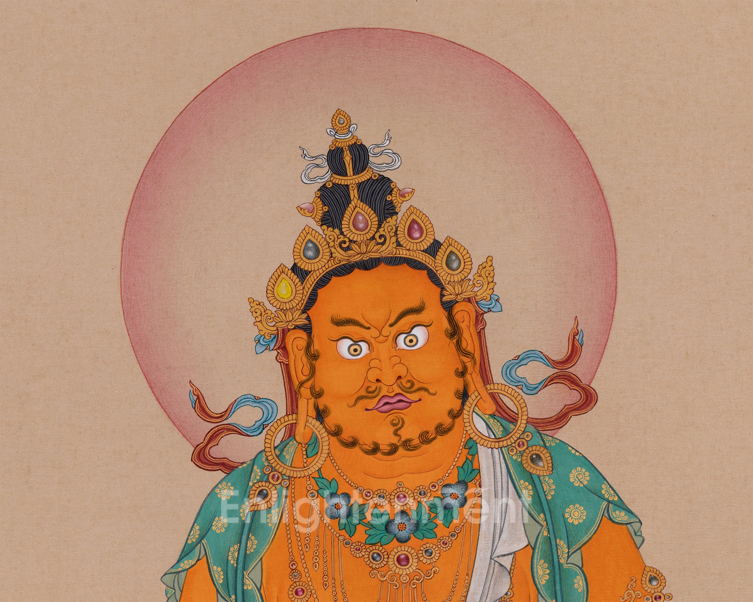 Manifest Financial Blessings with the Guardian of Wealth Dzambhala Thangka