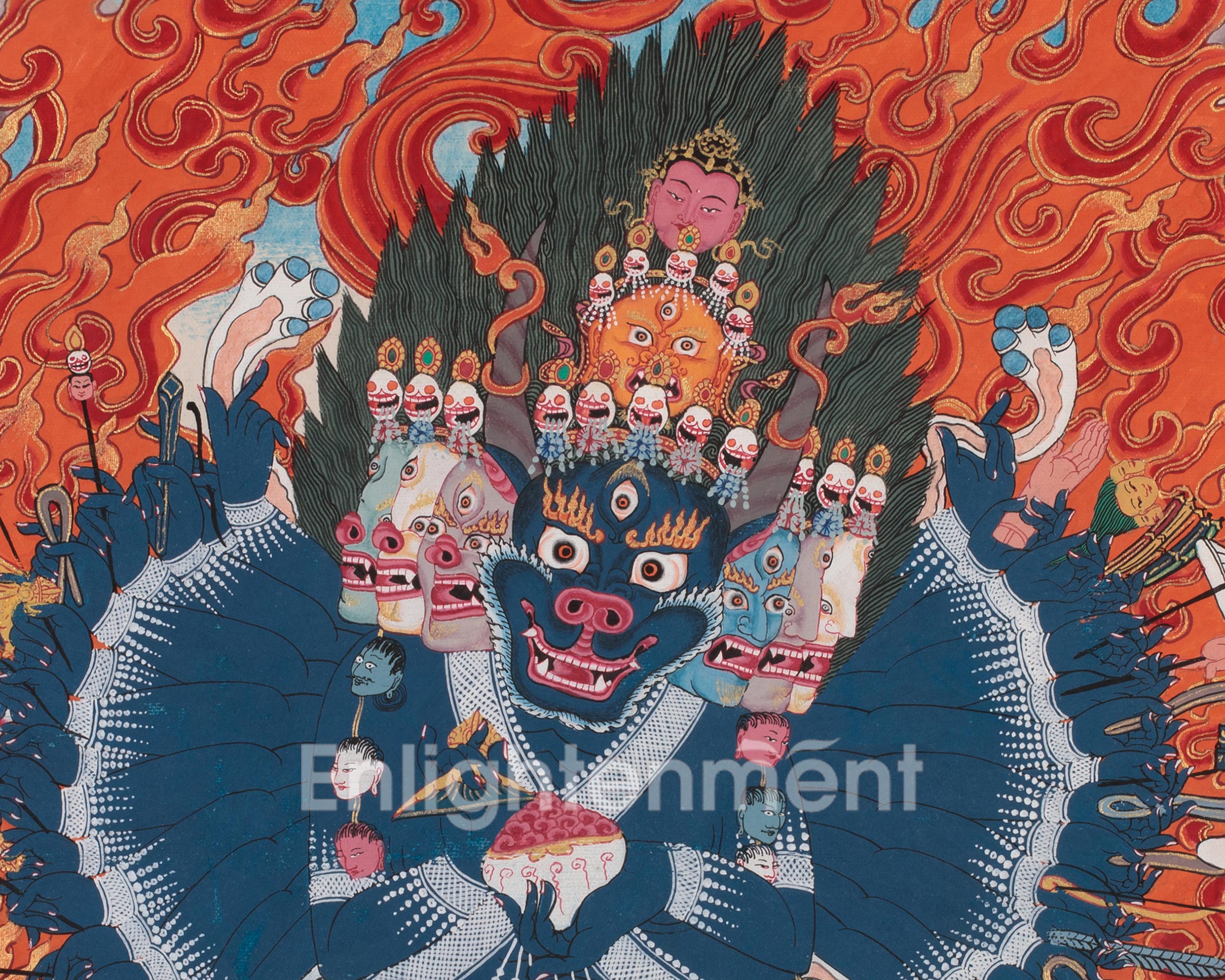 Heruka Yamantaka Thangka | The Wrathful Conqueror of Death