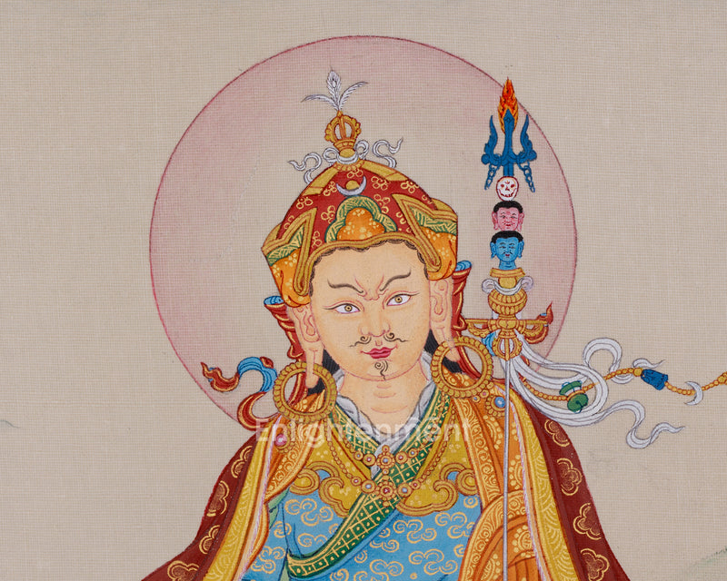 Wrathful Deity, Padmasambhava Thangka - The Second Buddha