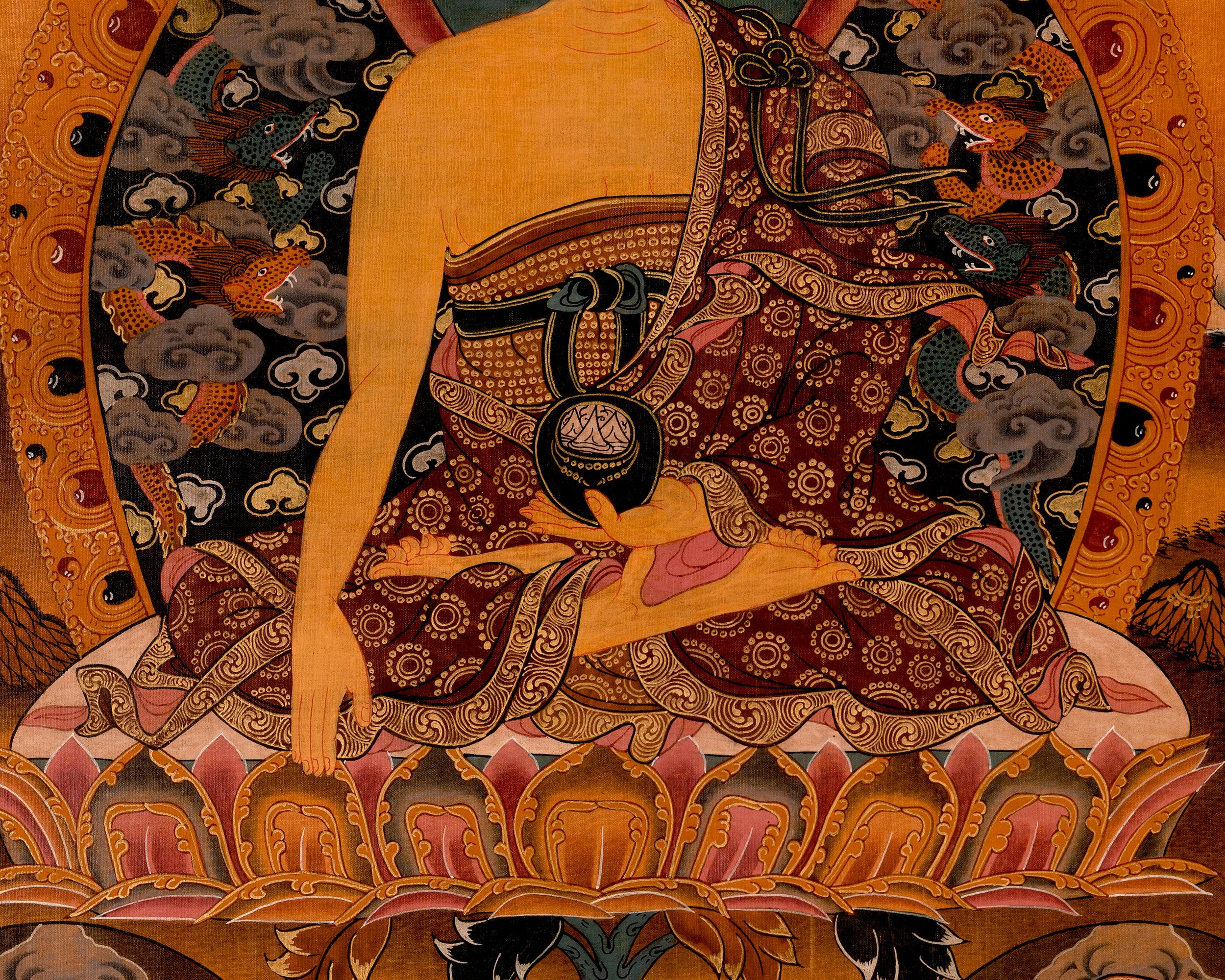 Oil Varnished Shakyamuni Buddha Thangka | Sacred Thangka of the Enlightened One