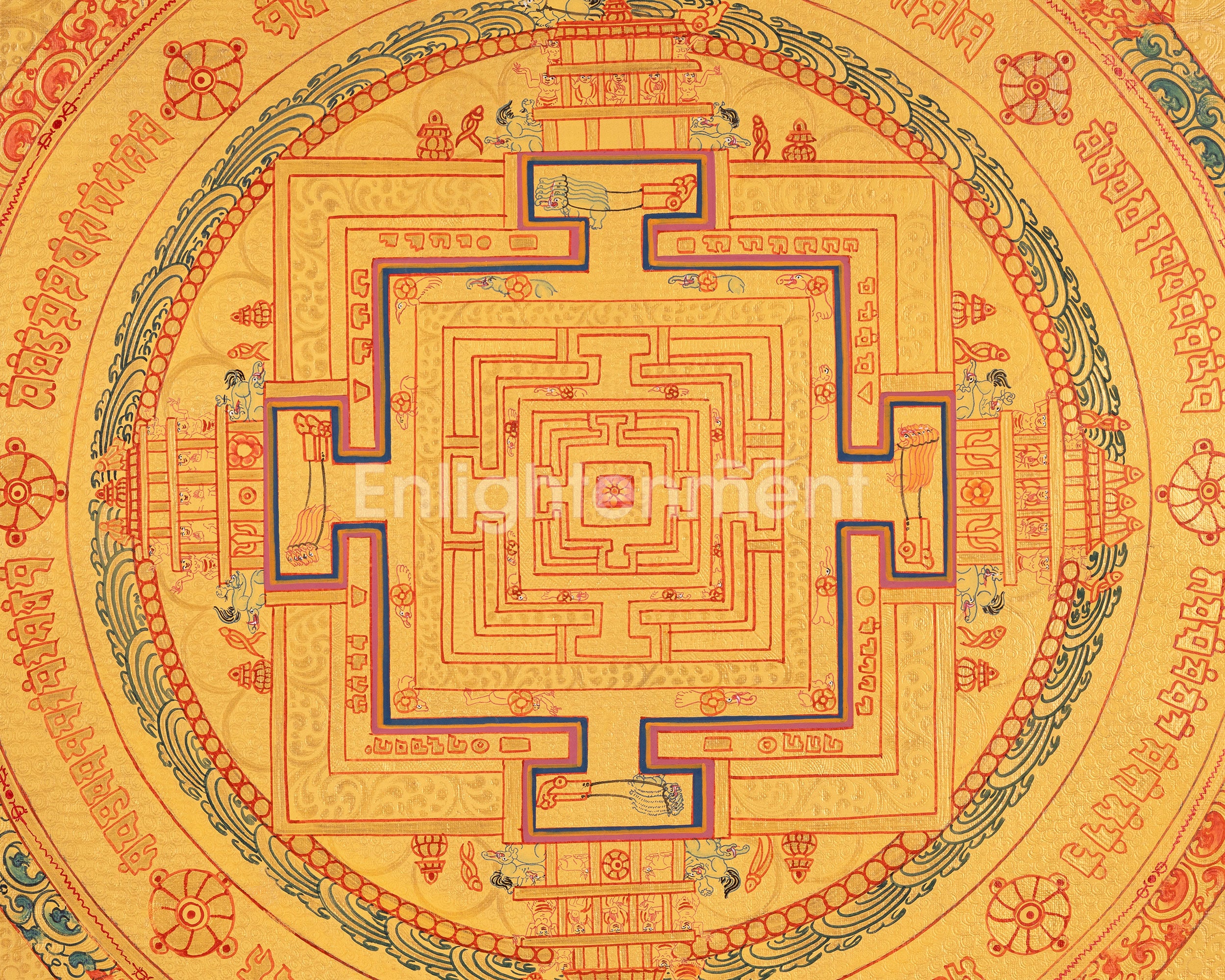 Religious Mandala Thangka | Tibetan Artwork | Traditional Wall Decors