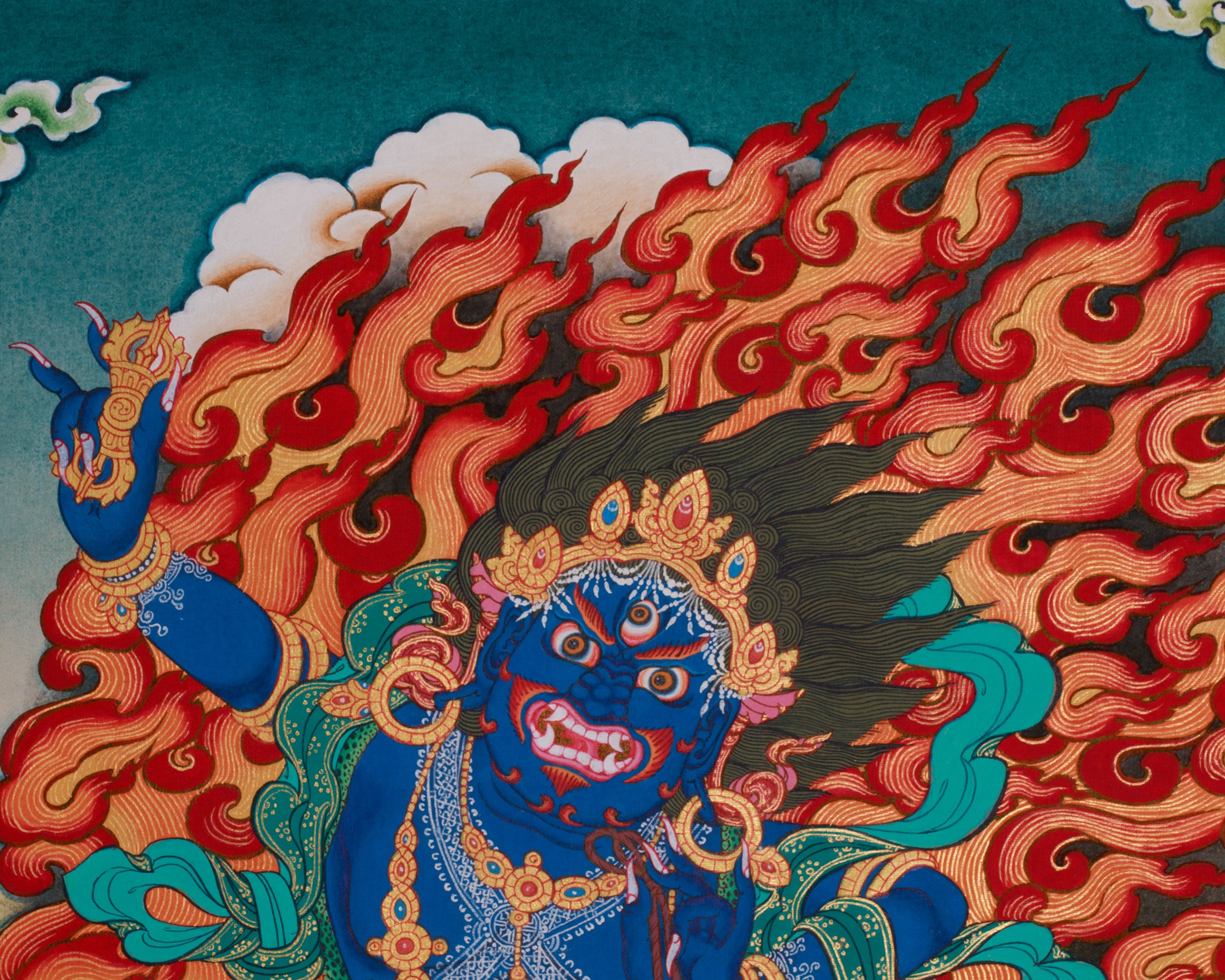 Trio Bodhisattva Thangka | Vajrapani, Chenrezig and Manjushri