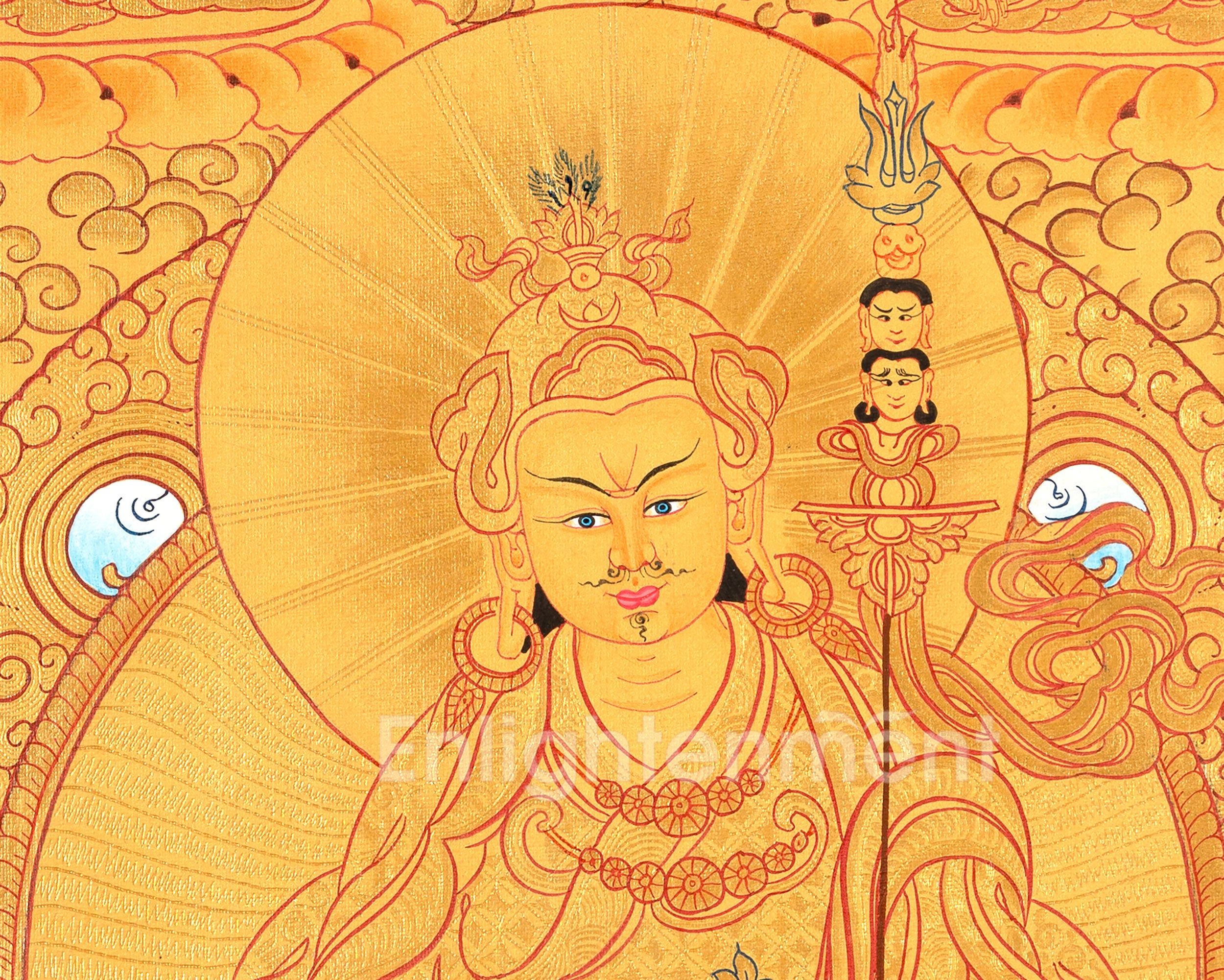 Guru Rinpoche Thangka | Hand Painted Buddhist Art | Wall Decors