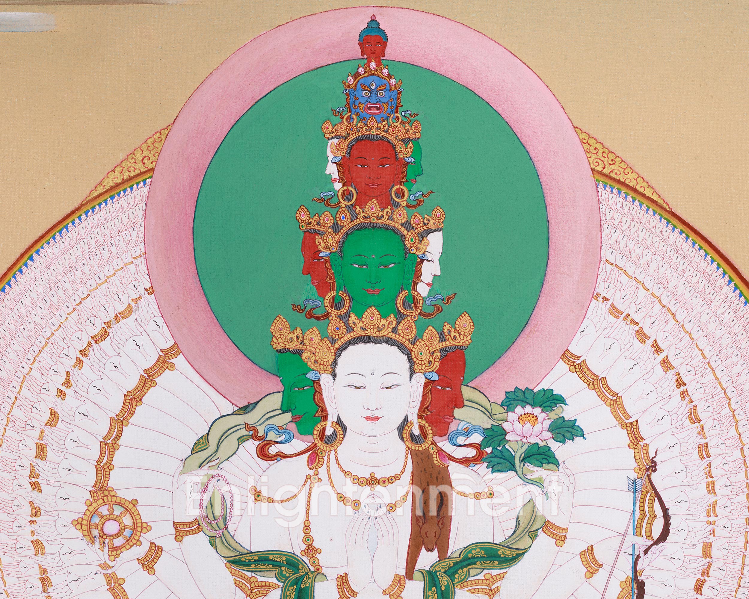 Hand-Painted 1000-Armed Chenrezig | The Bodhisattva of Compassion and Protection