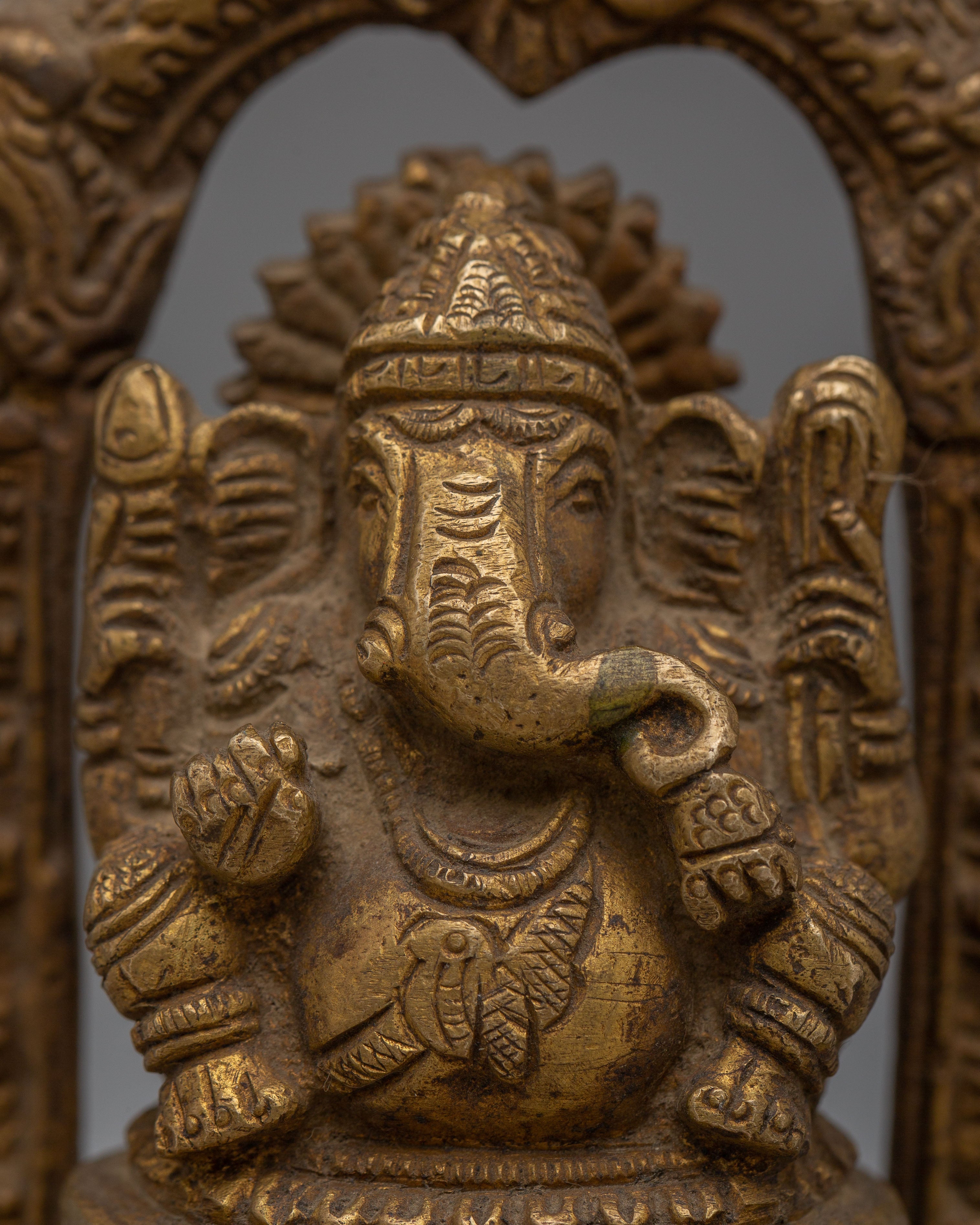 Hindu Deity Ganesha Brass Statue | Symbol of Wisdom