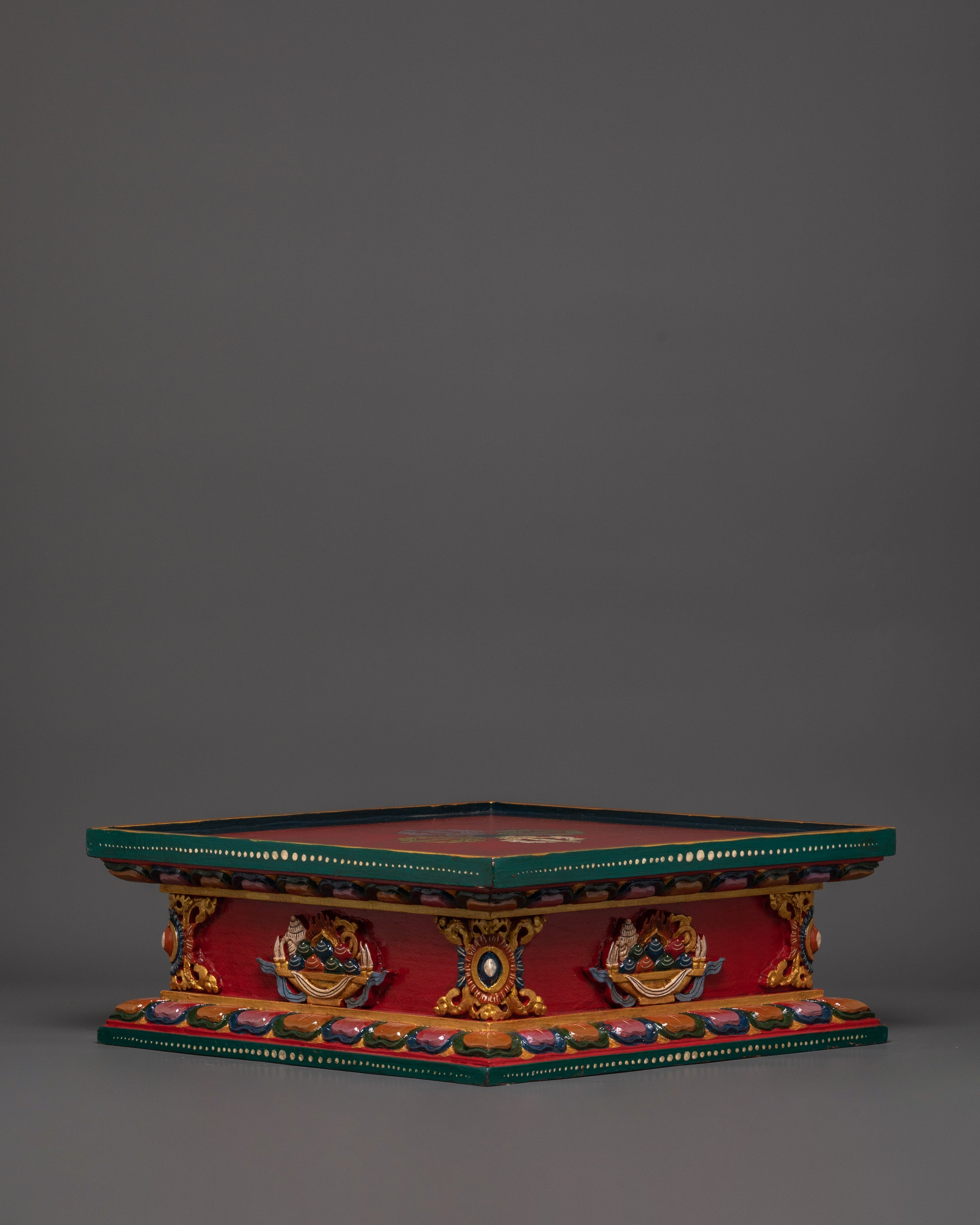 Handcrafted Stupa Stand for Buddhist Rituals
