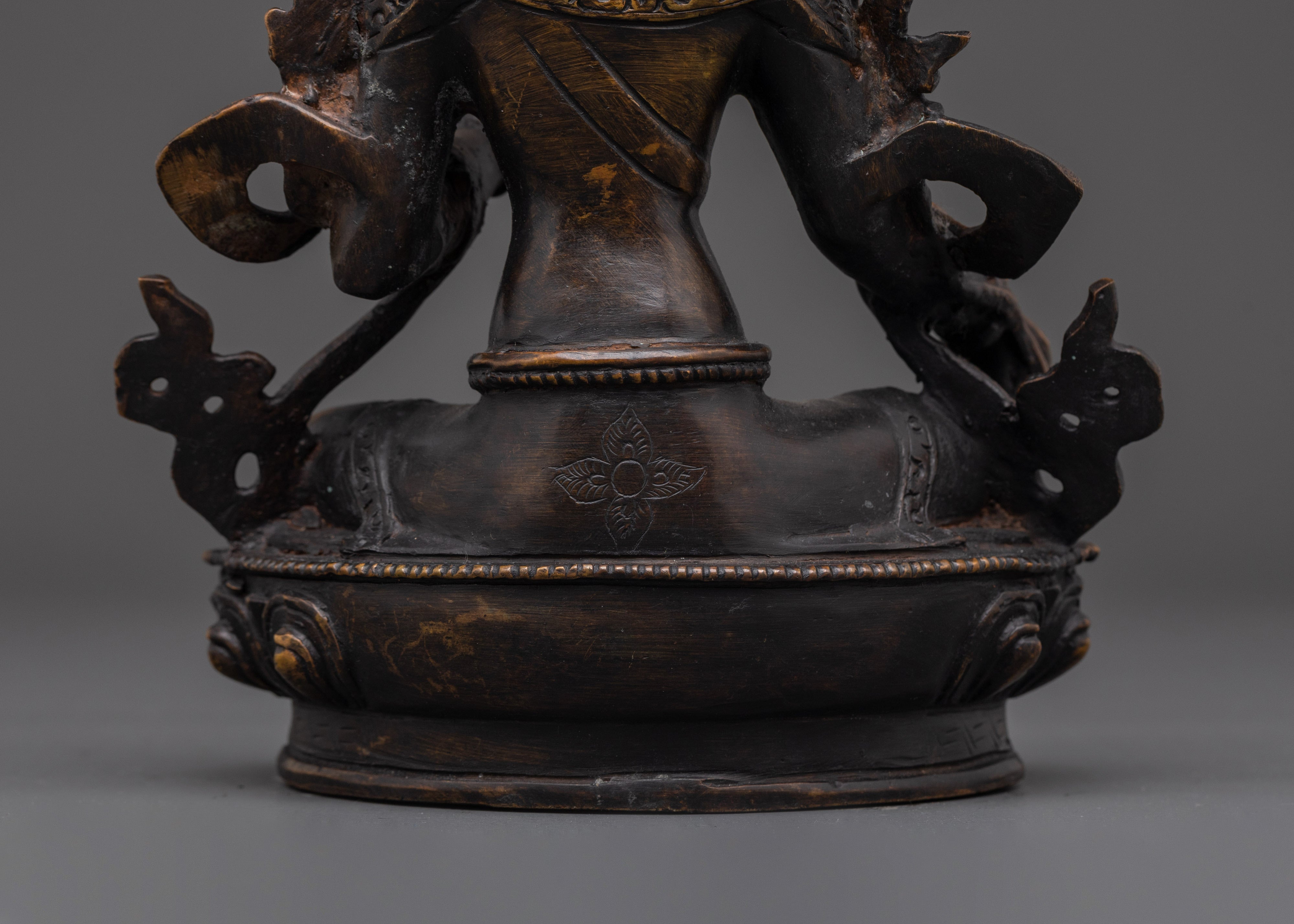 Antique Finishing Green Tara Statue | Mother of Liberation