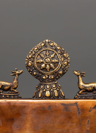 Buddha Set with Wooden Altar Box | Gold-Plated Buddha Figurines for Altar Decor