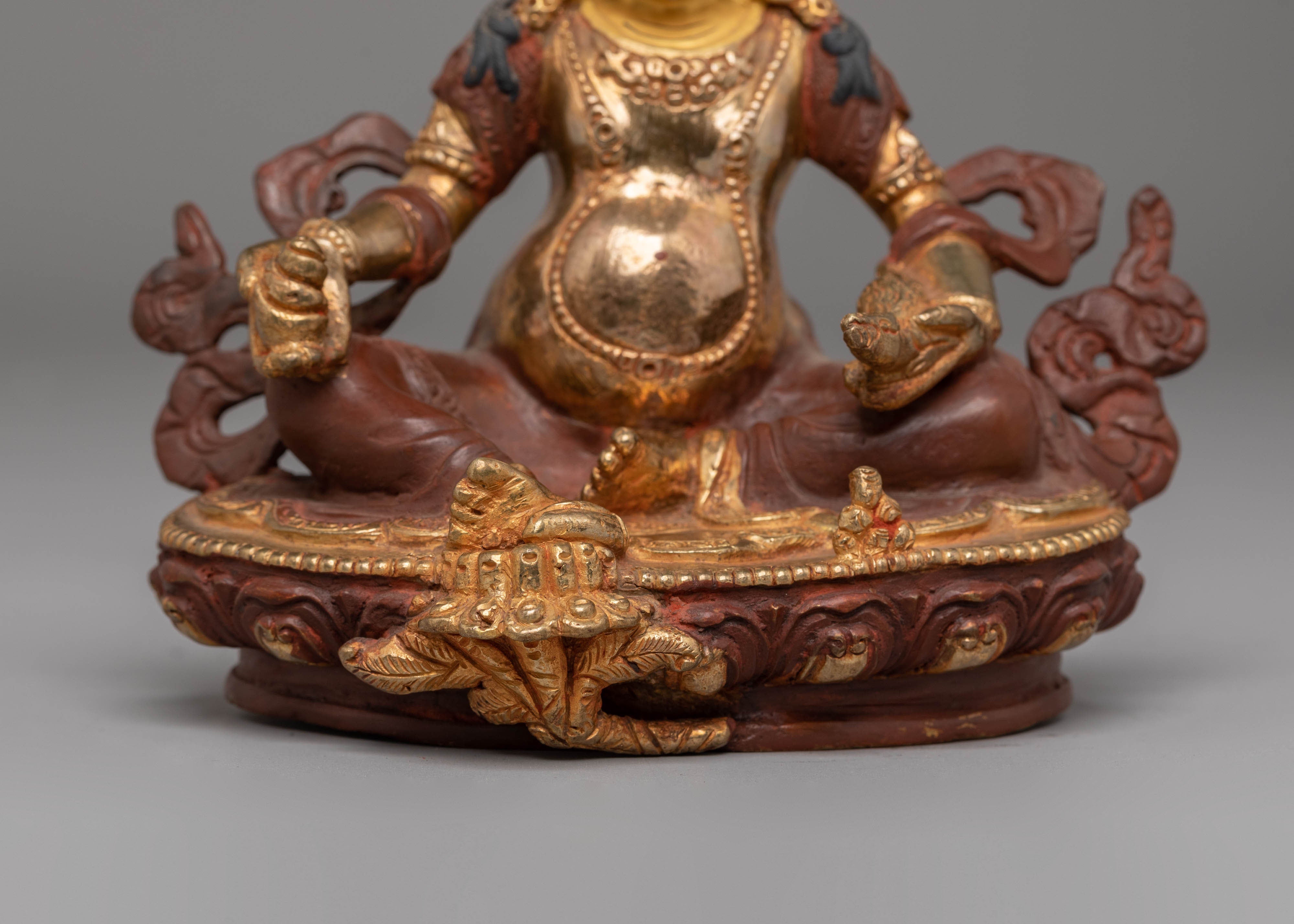 Handcrafted Copper Dzambhala Figurine | Embodiment of Wealth