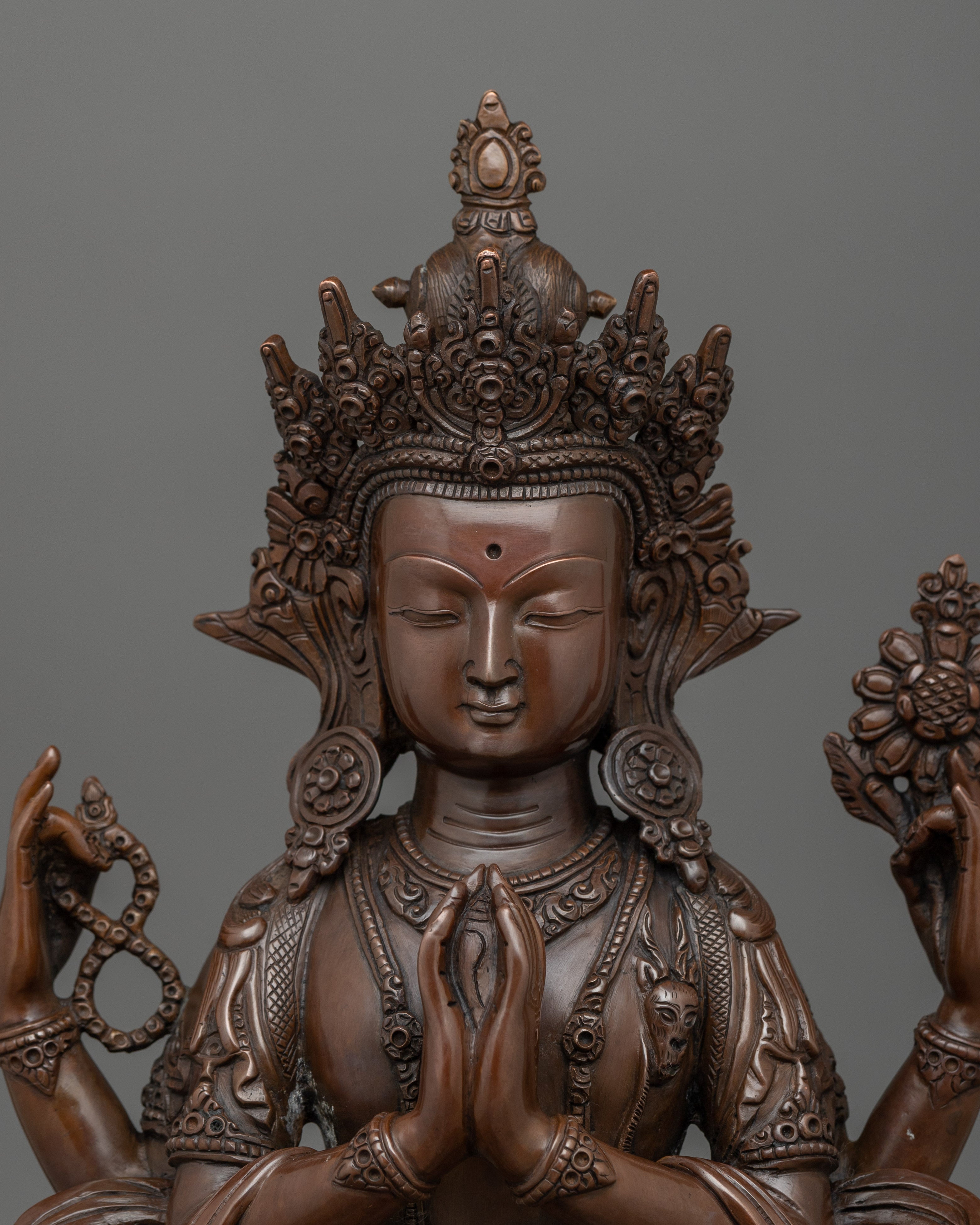 Himalayan Handmade Statue of Chenrezig | The Compassionate One