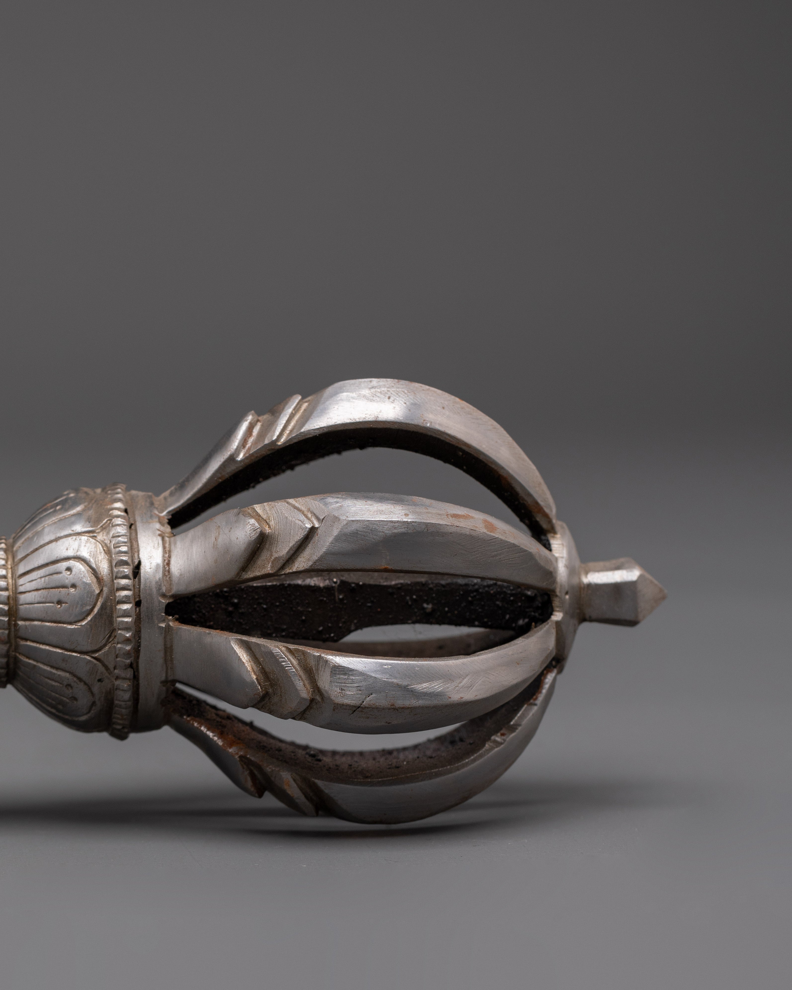 Traditional Handmade Vajra | Iron Body Ritual Tool for Spiritual Strength & Protection