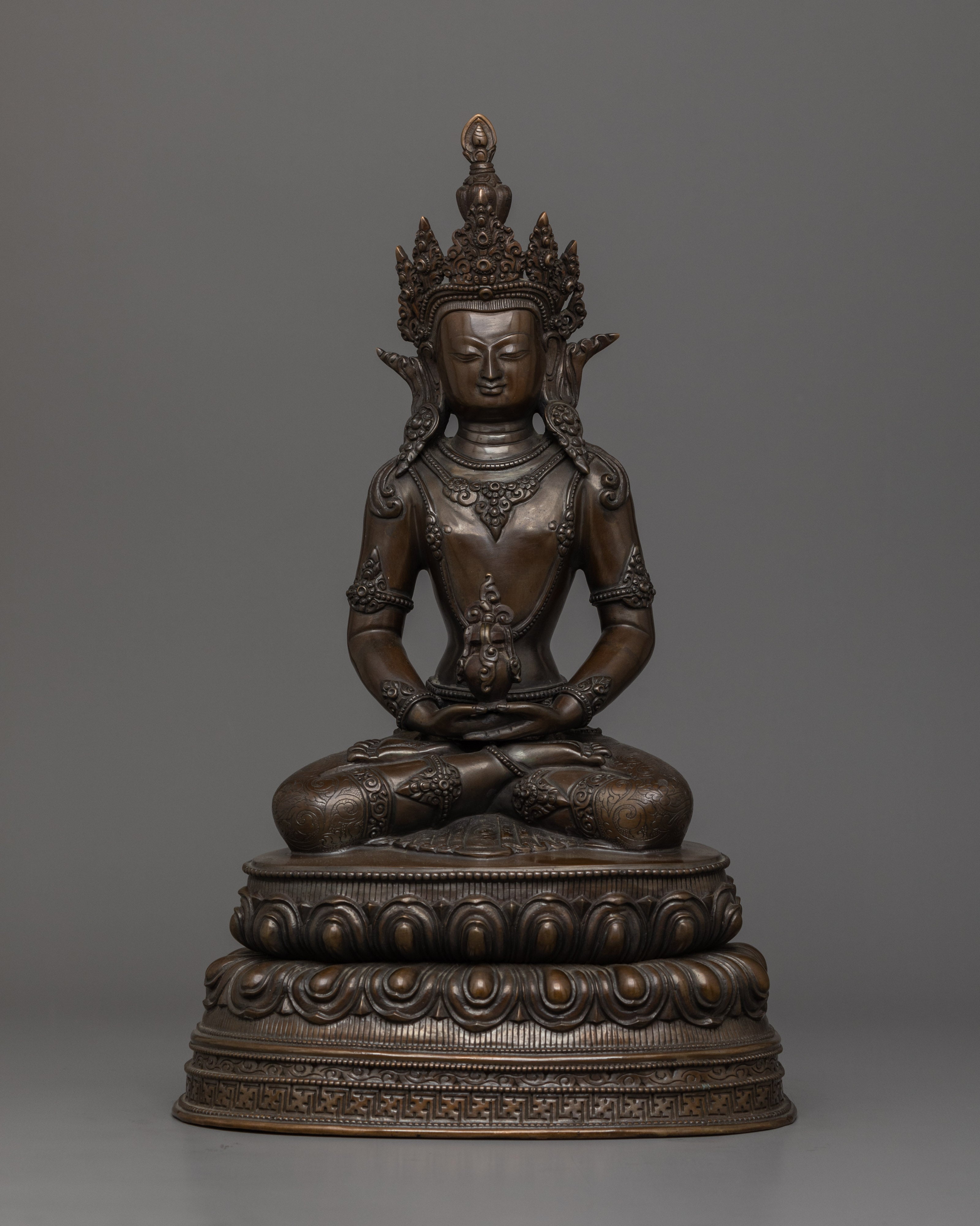 Amitayus with Oxidized Copper Body 