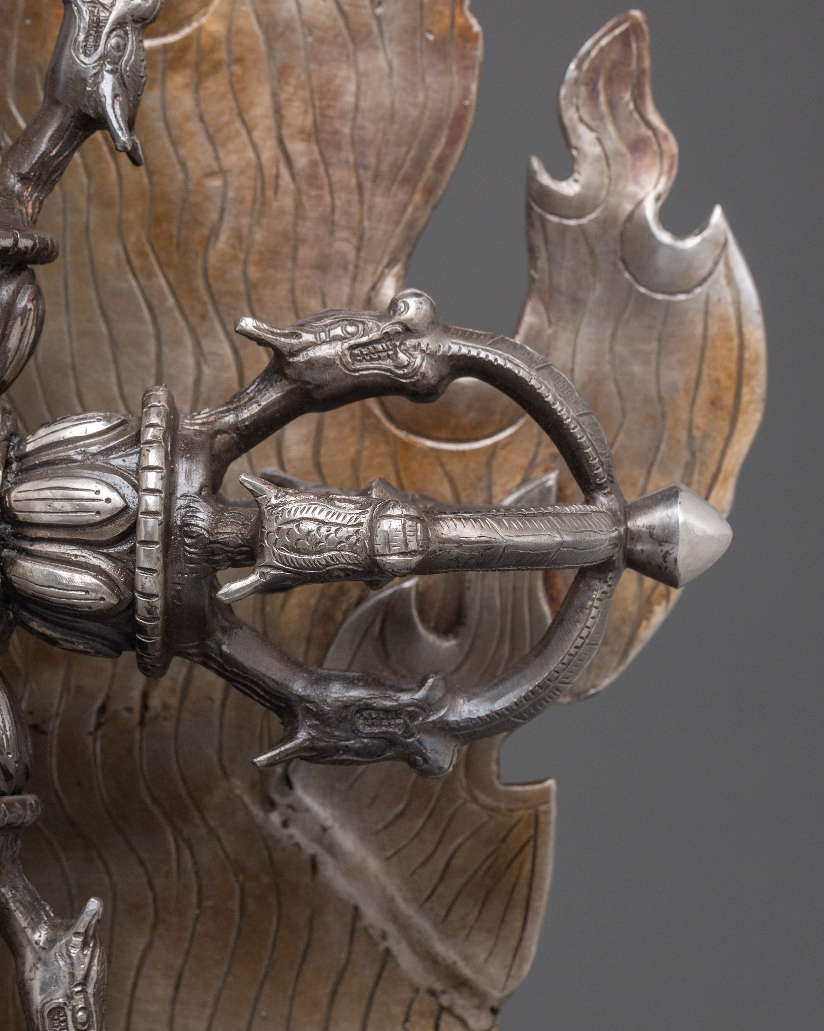 Sacred Tibetan Bishwo Vajra | Powerful Ironwork with Turquoise & Coral Stones