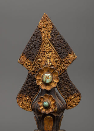 Oxidized Copper Torma | Traditional Himalayan Art