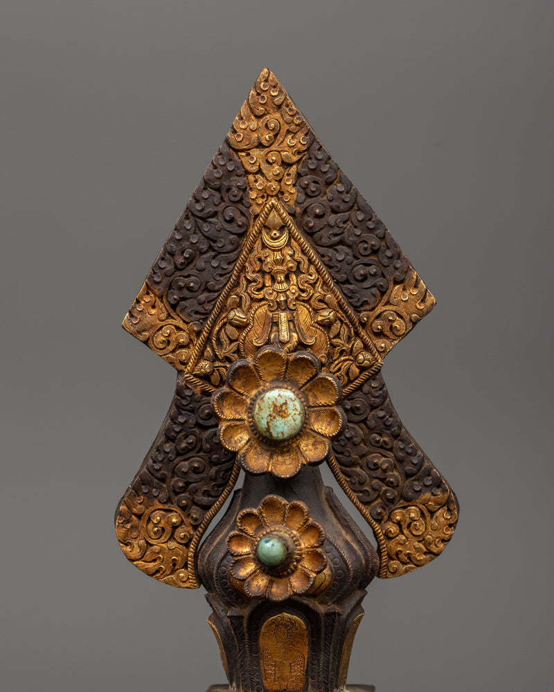 Oxidized Copper Torma | Traditional Himalayan Art