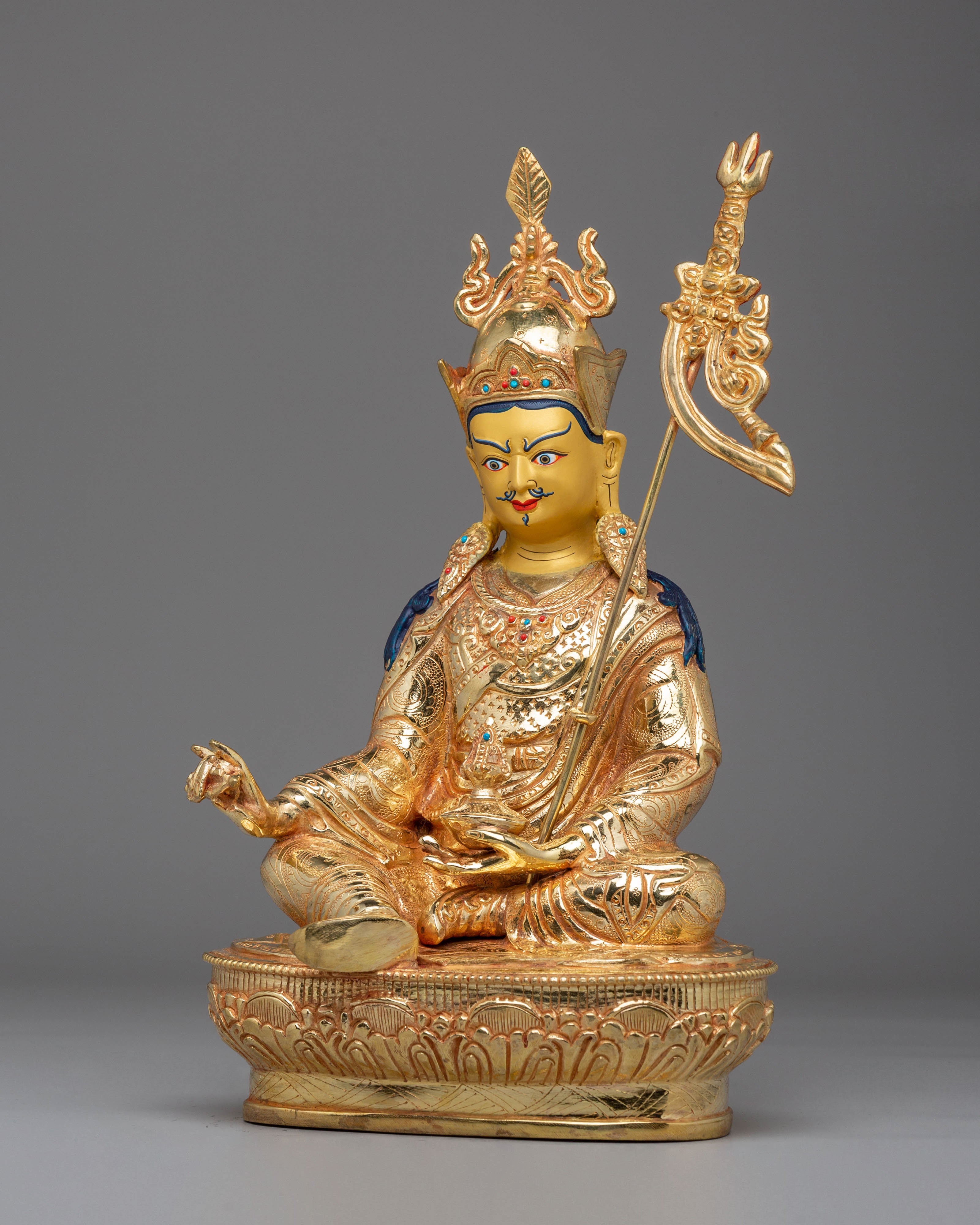Sacred Statue of Guru Rinpoche | Tibetan Masterpiece of Art