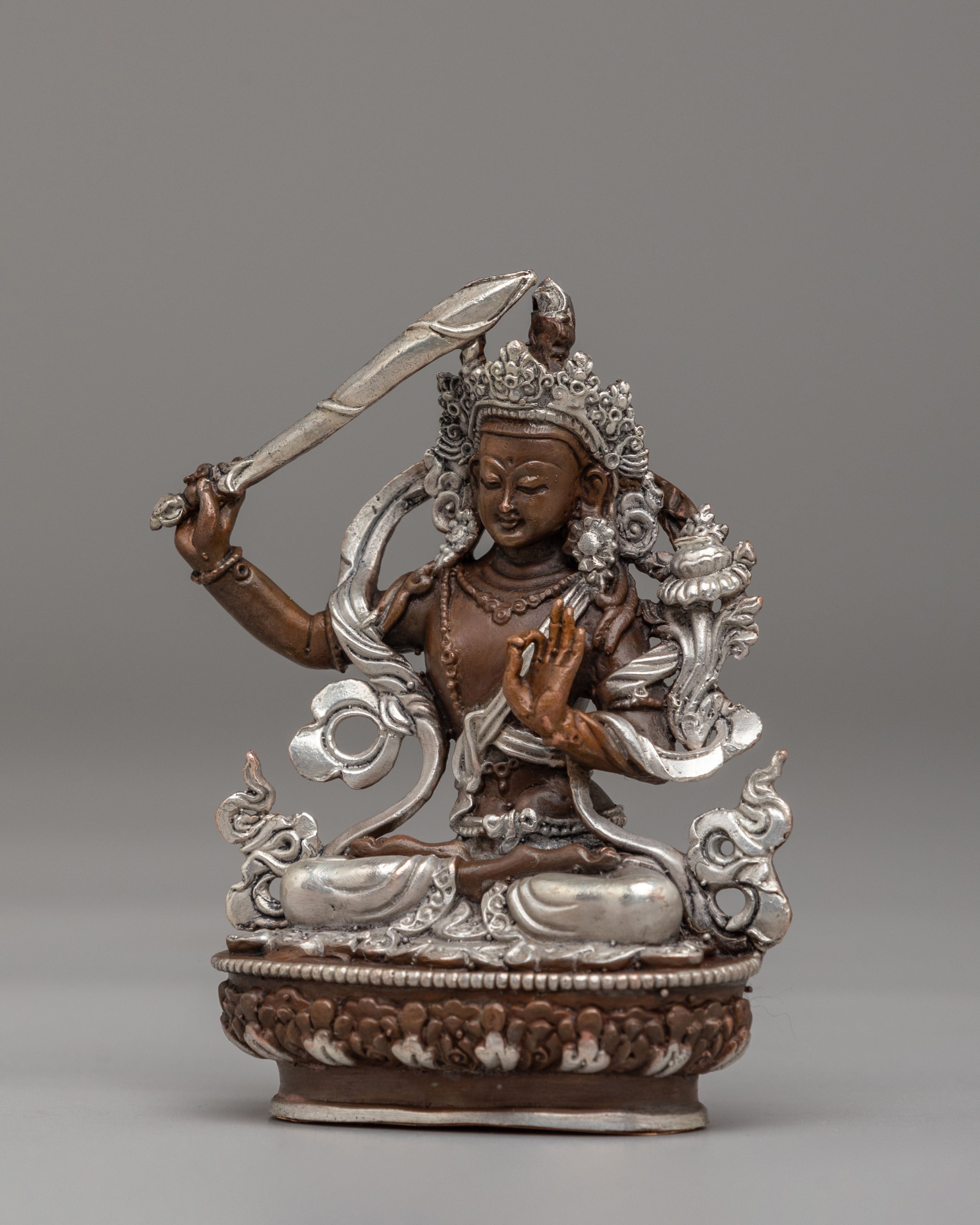 Spiritual Manjushri Deity Statue | Sacred Buddhist Artwork