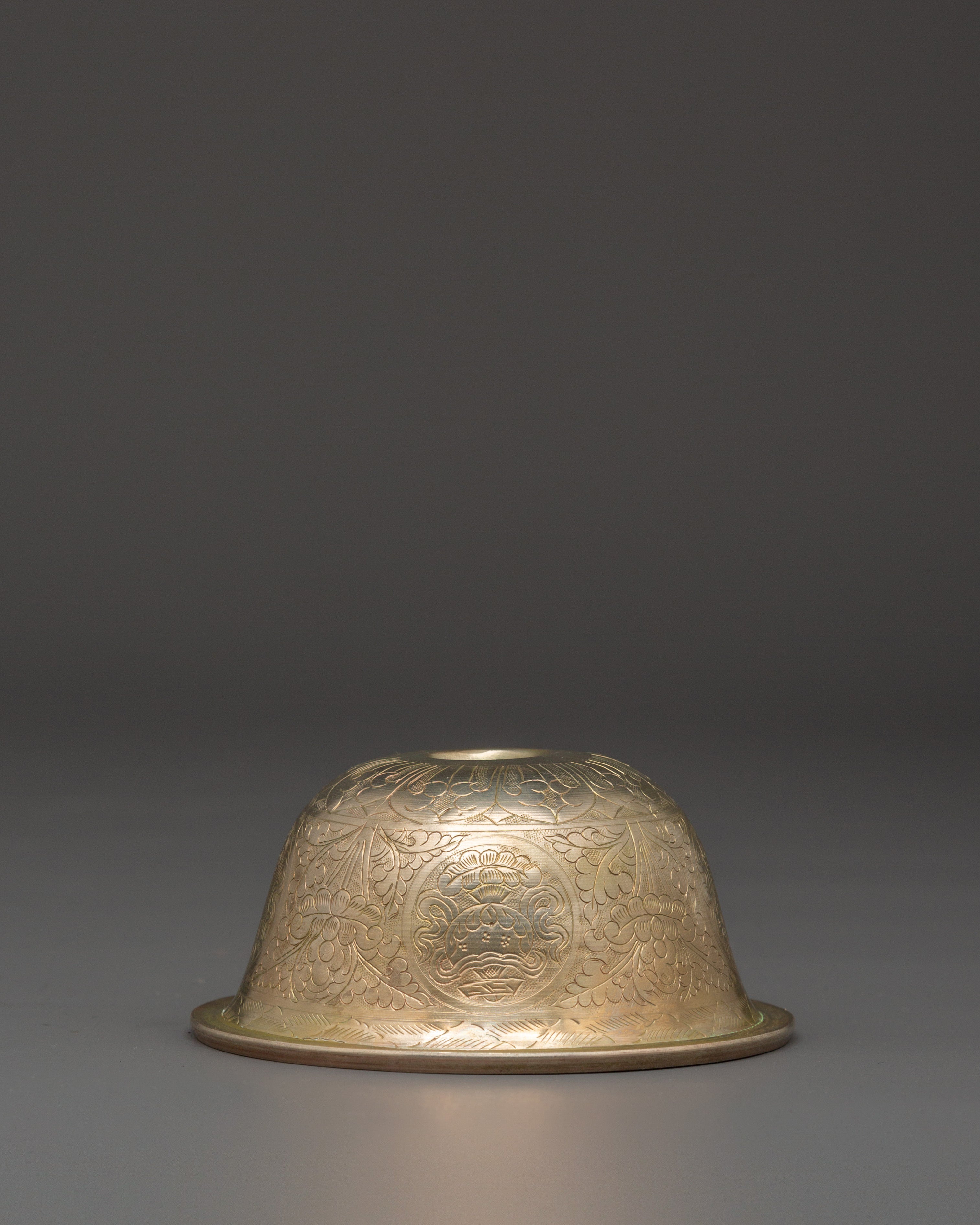 White Metal Offering Bowl Set | Tibetan Ritual Water Bowls