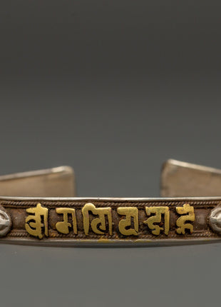Tibetan Sterling Silver Bracelet | Spiritual Protection Jewelry