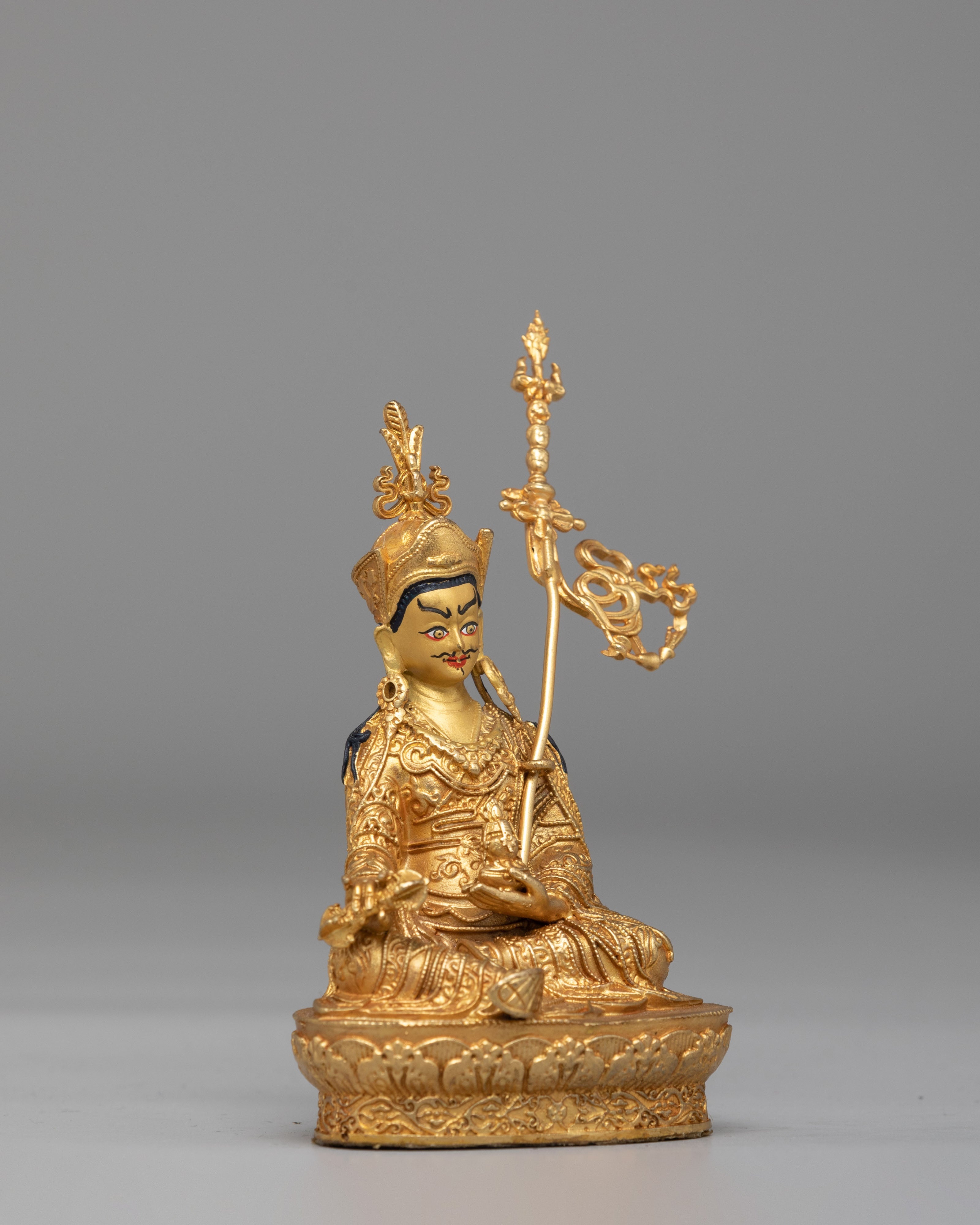 Handmade Guru Rinpoche Deity Statue | Padmasambhava Figurine for Meditation