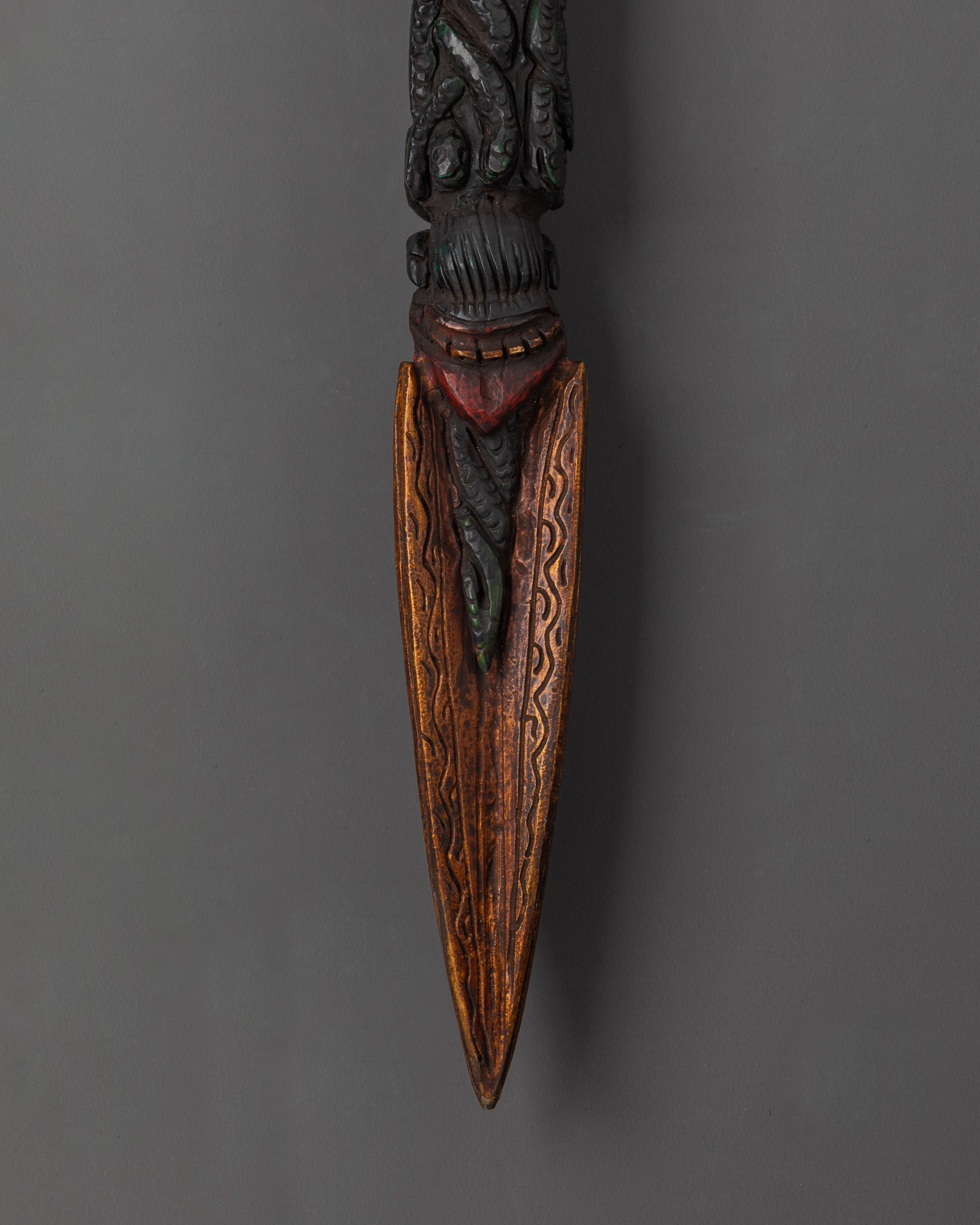 Tibetan Spiritual Phurba Dagger | Handcrafted Copper Ritual Dagger