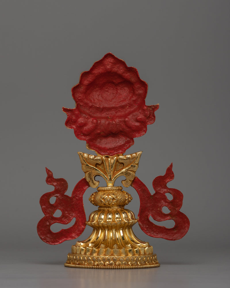 Gold-Plated Auspicious Symbol | Buddhist Rituals and Home Decor